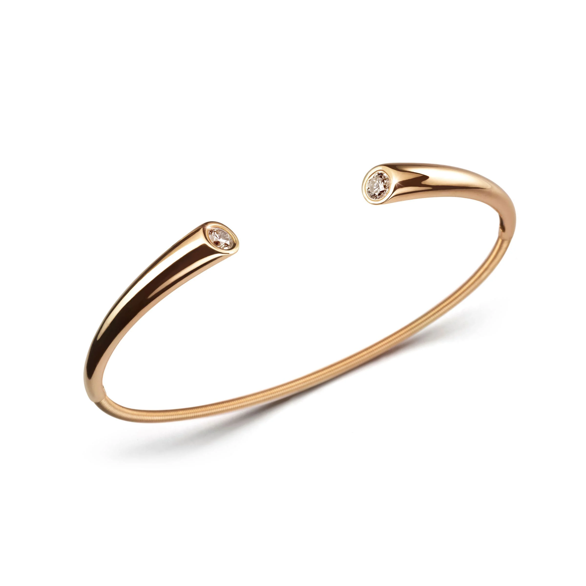 Armspange DIALOG Rotgold 585/- mit 2 Brillanten fancy zus. 0,30ct.