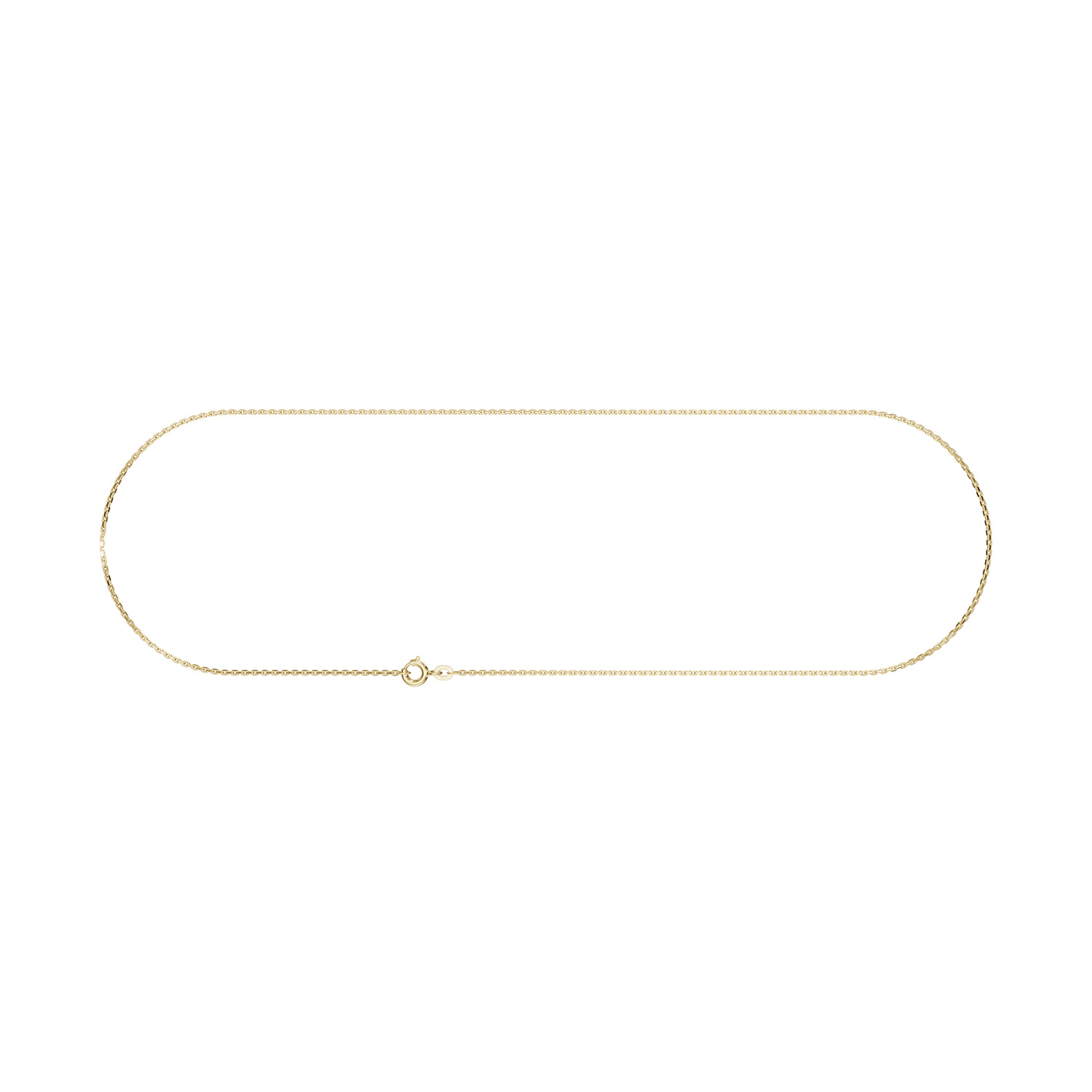 Ankerkette 1,0mm Gelbgold 585/- diamantiert