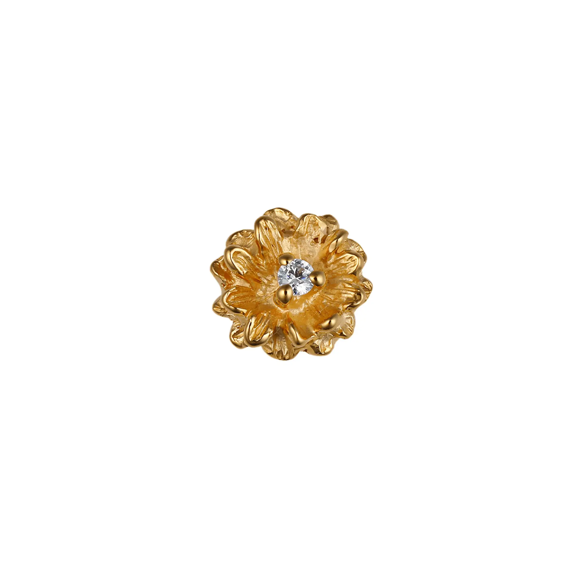 Charlotte Kopf DIAMANTBLÜTE Gänseblume Gelbgold 585/- mit Brillant