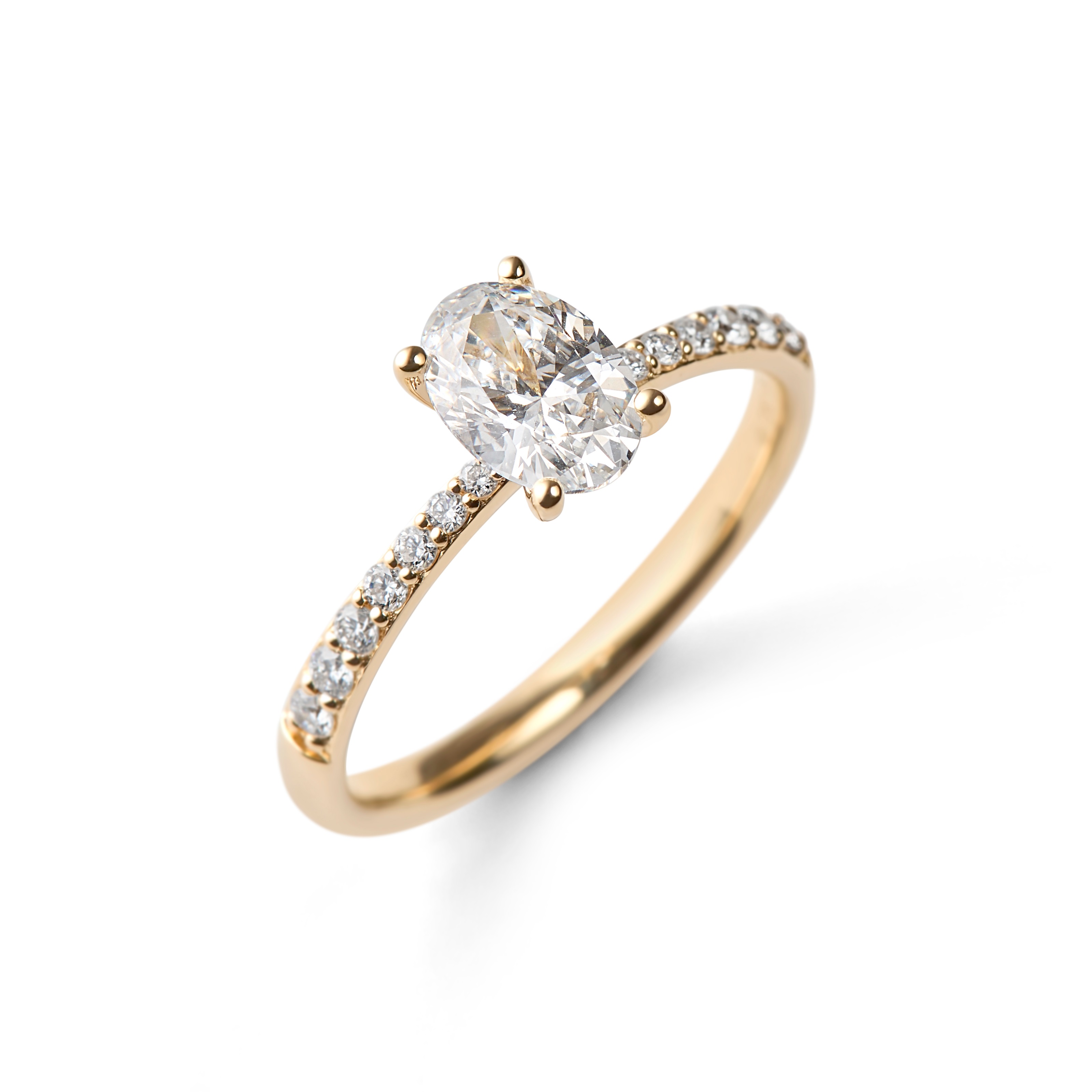 Ring ily PAVÉ 4 Krappen Gelbgold 585/- mit Labgrown Diamanten zus. 1,21ct