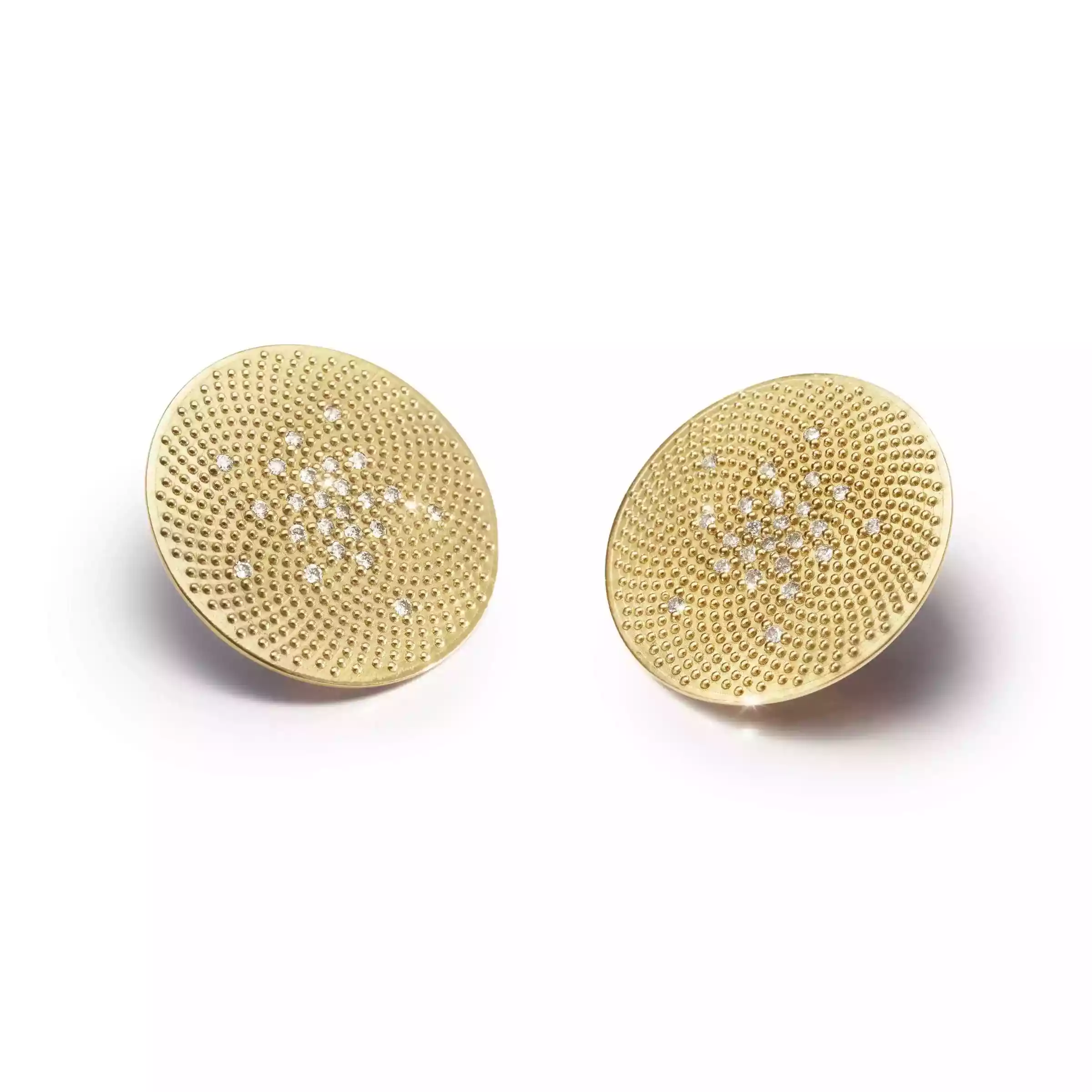 Ohrstecker FIBONACCI Gelbgold 750/- mit Brillanten