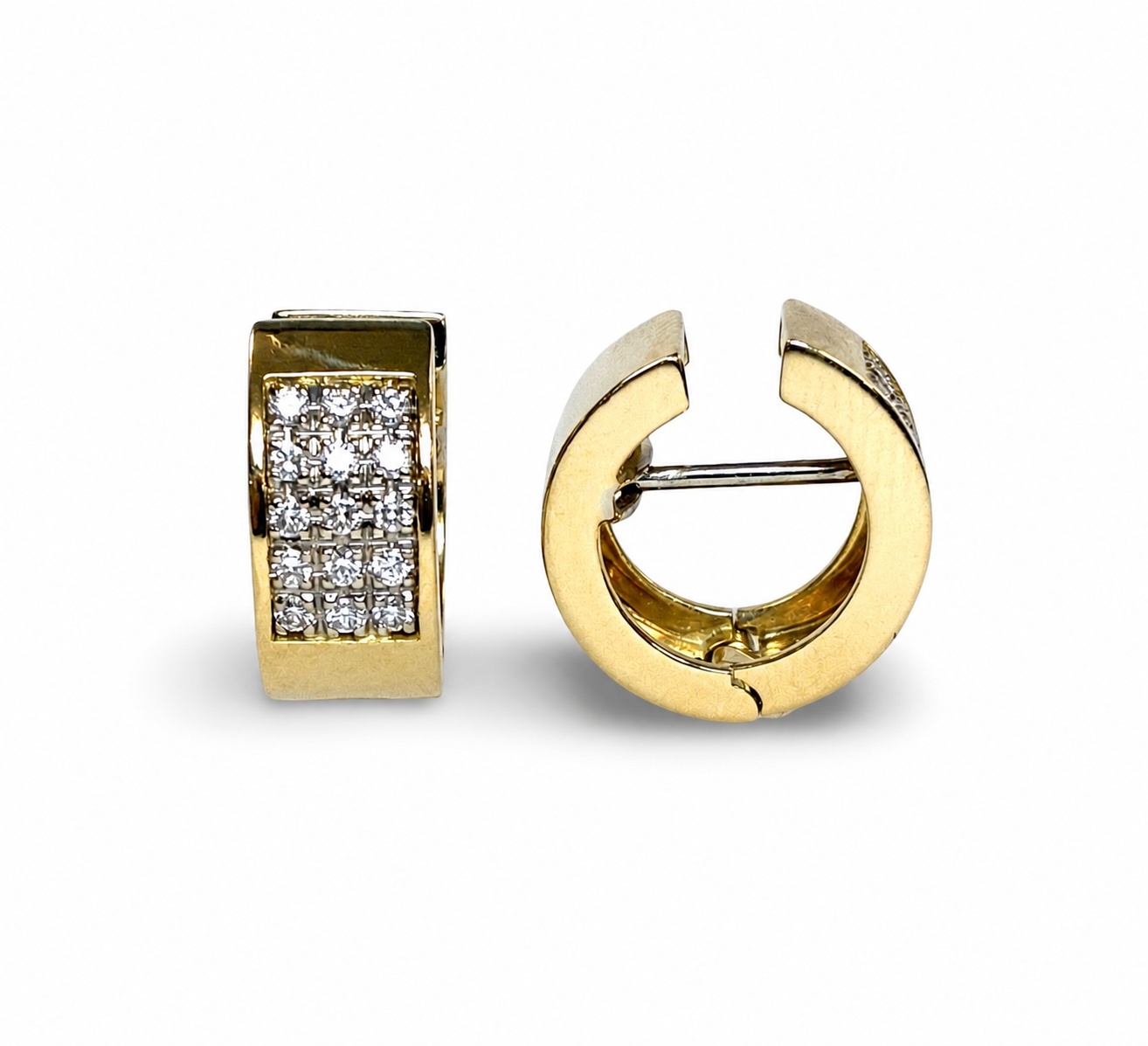 Brillantcreolen - Gold Weißgold 750 - Privatbesitz