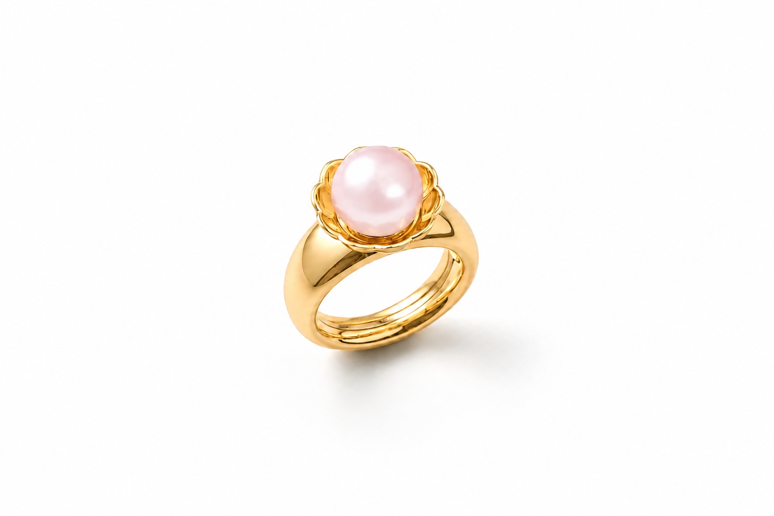 Charlotte Kopf Edelstahl mit Süßwasserperle rosa - 10mm