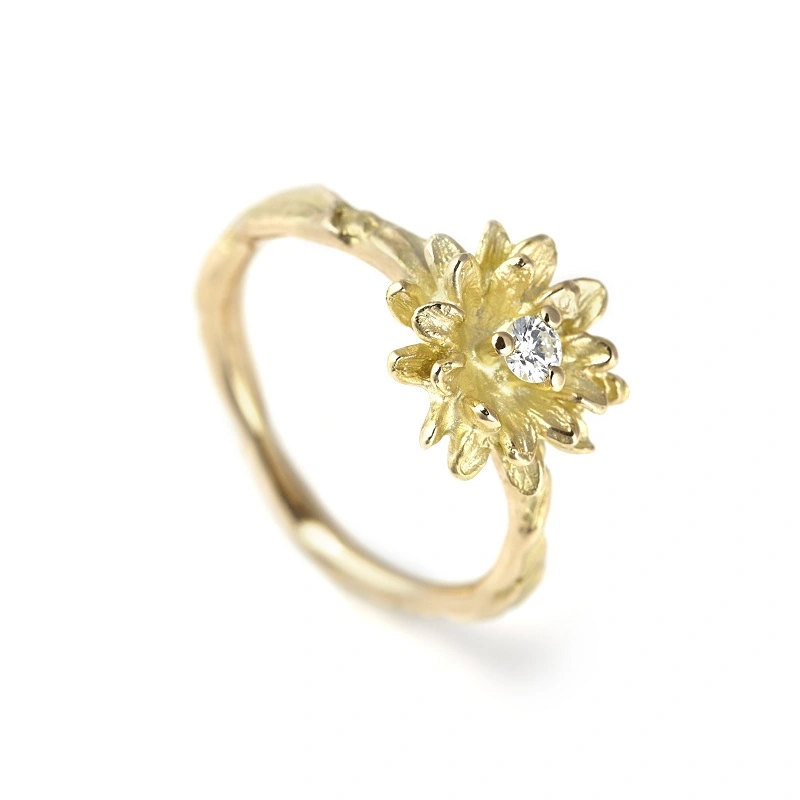 Ring DIAMANTBLÜTE Gänseblume Gelbgold 585/- mit Brillant