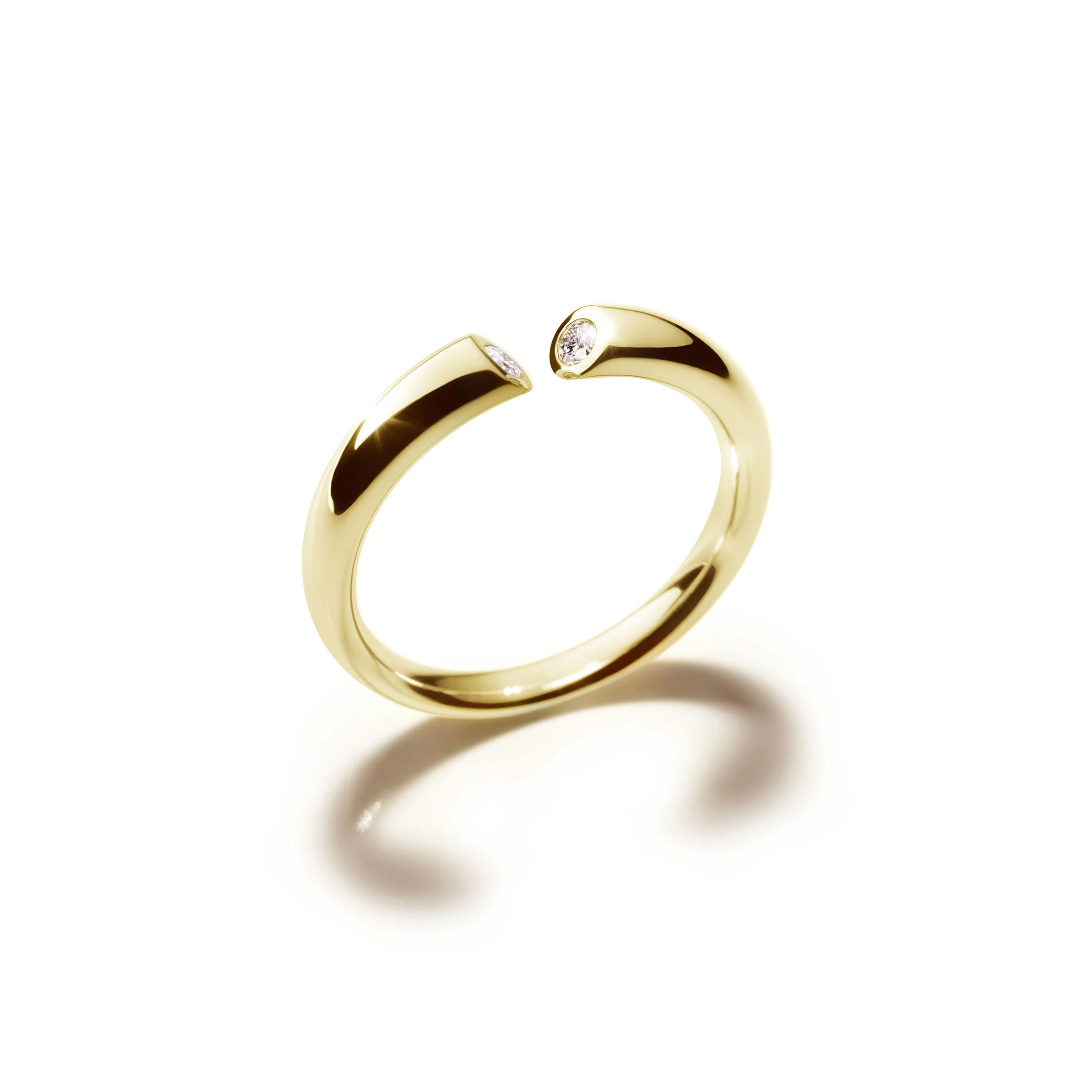 Ring DIALOG Gelbgold 585/-  mit 2 Brillanten zus. 0,08ct.