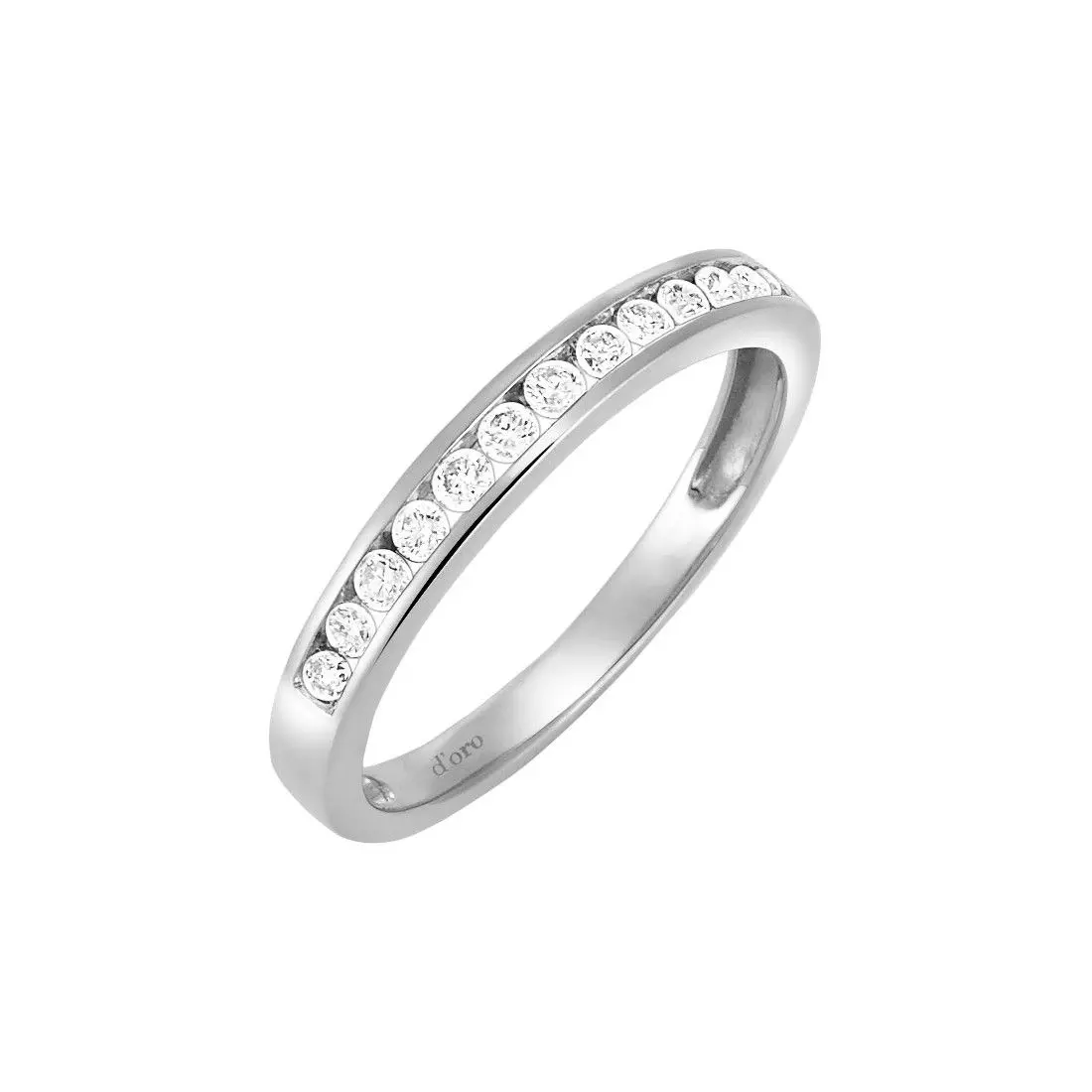 Memoire Ring 585/- Weißgold mit Brillanten zus. 0,25ct.