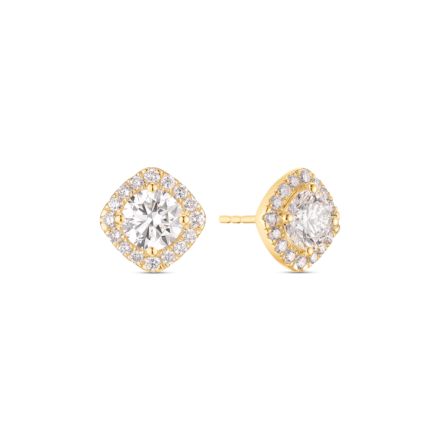 Lab Grown Diamond Ohrstecker Gelbgold 585/- im Brillantschliff zus.2,51 ct.