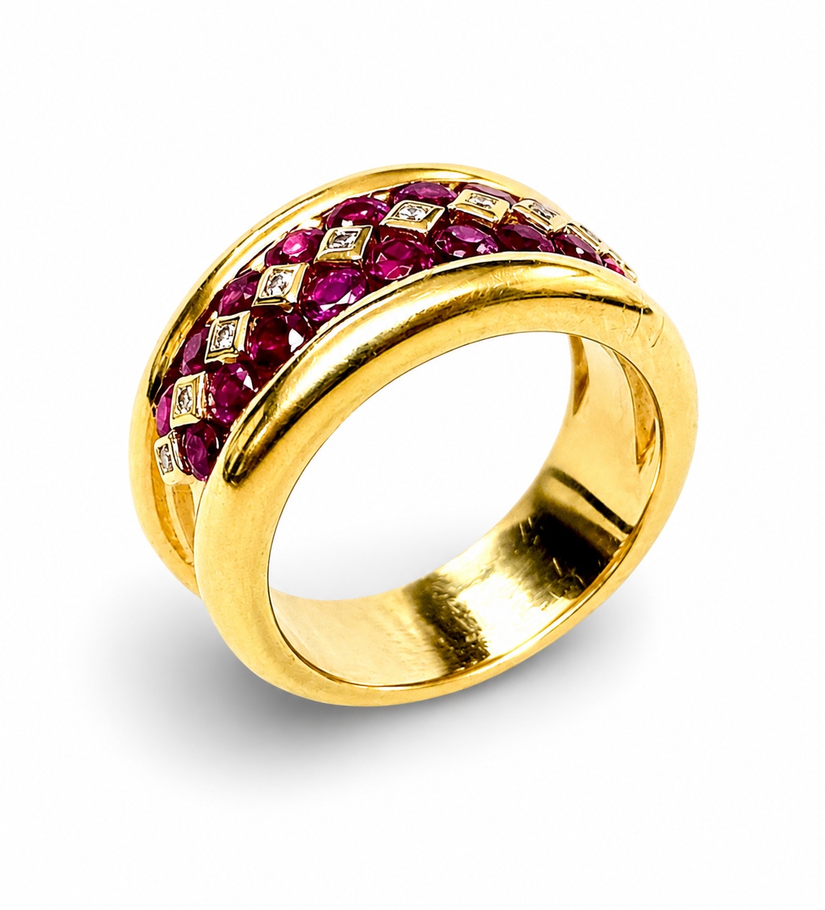 Rubin Brillant Ring - Gold 750 - RW 57 - Privatbesitz