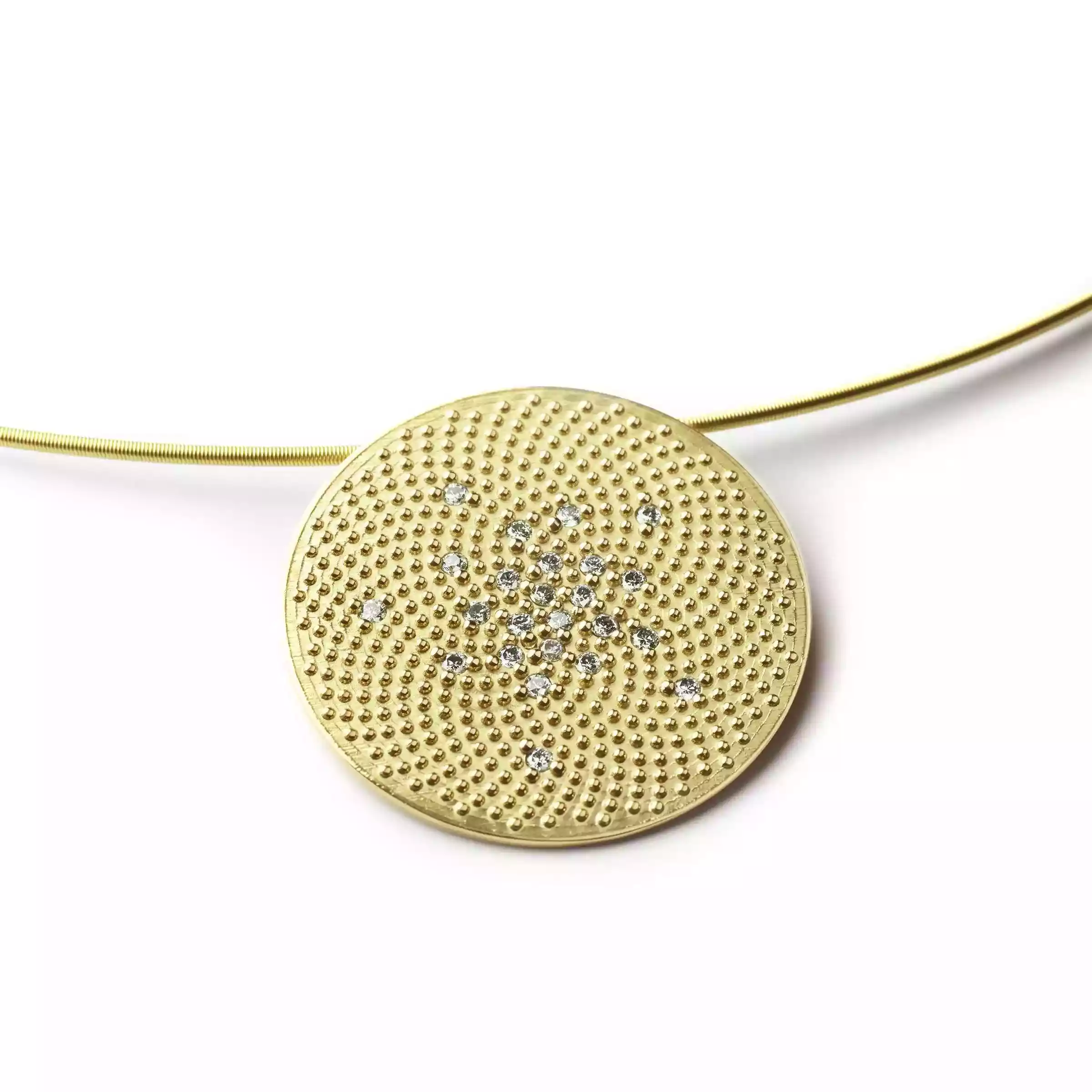 Anhänger FIBONACCI Gelbgold 750/- groß mit Brillanten