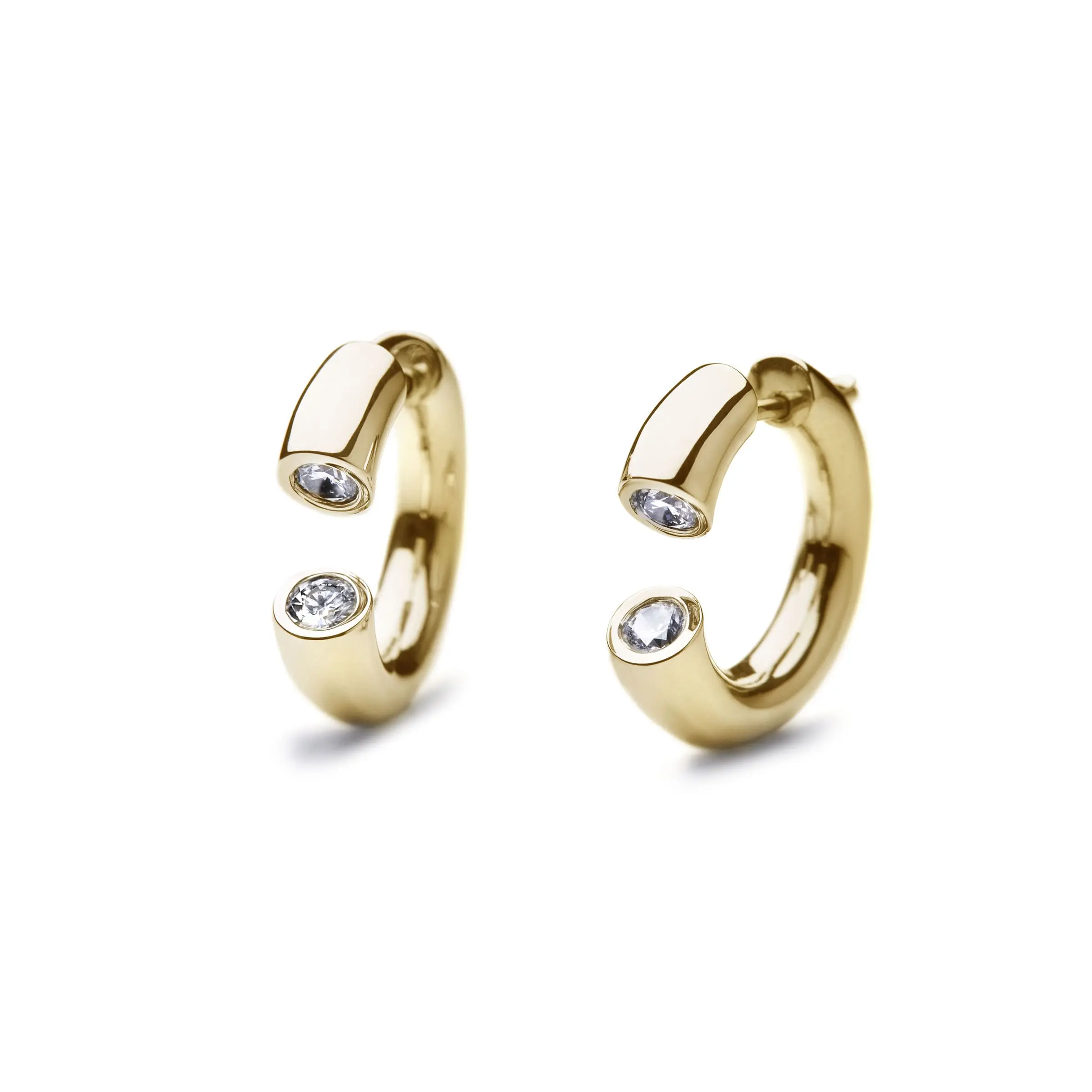 Creolen DIALOG Weißgold 750/- mit Brillanten zus. 0,48ct.