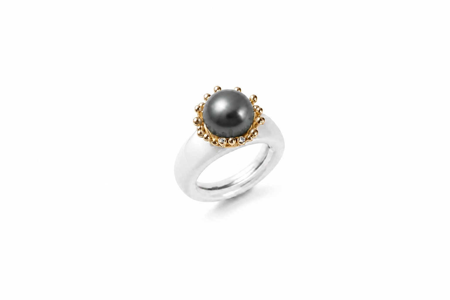 Charlotte Kopf Edelstahl mit Tahiti Perle - 10mm