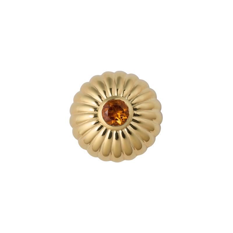 Charlotte Kopf SUN ø14mm Sterlingsilber Gelbgold 585/- vergoldet mit Citrin