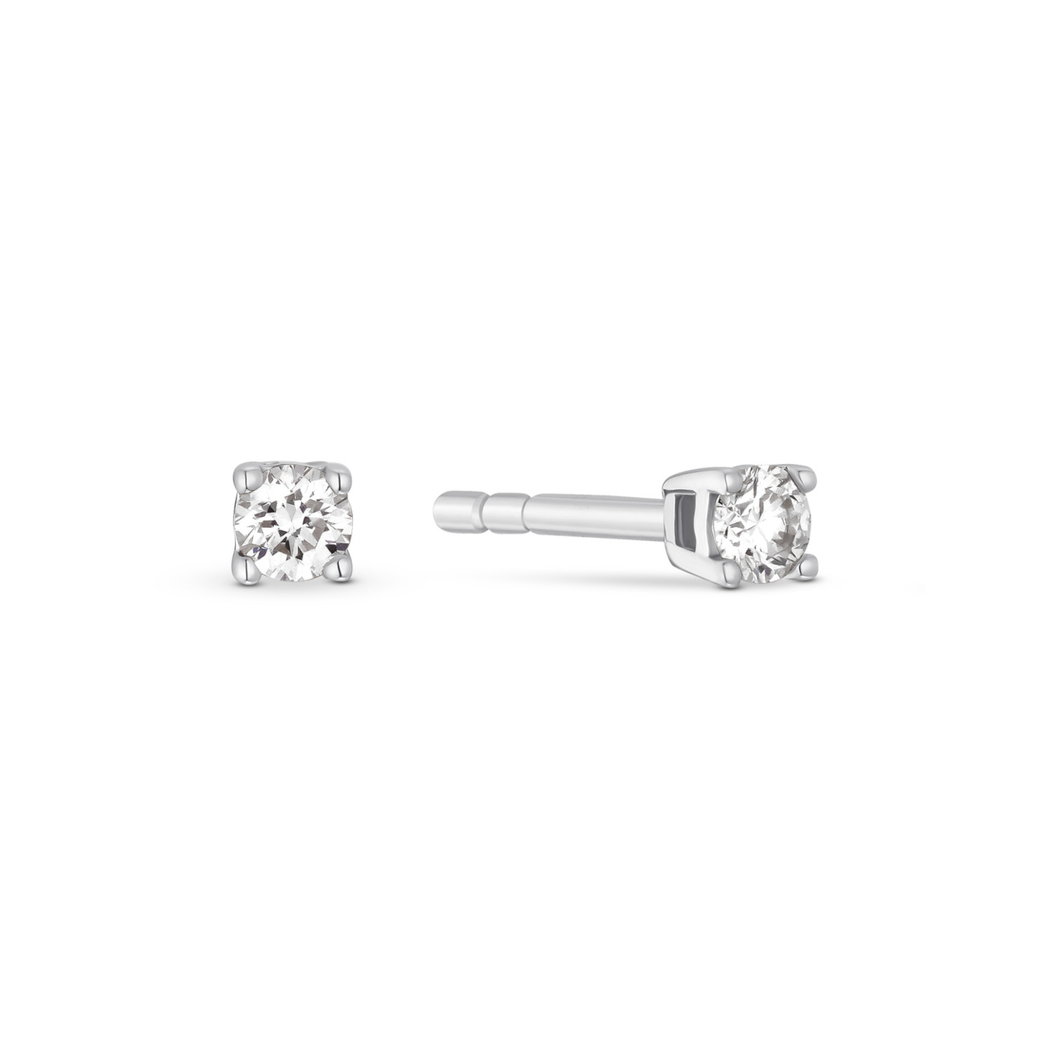 Diamant Ohrstecker Weißgold 585/- mit Brillanten zus. 0,10 ct.