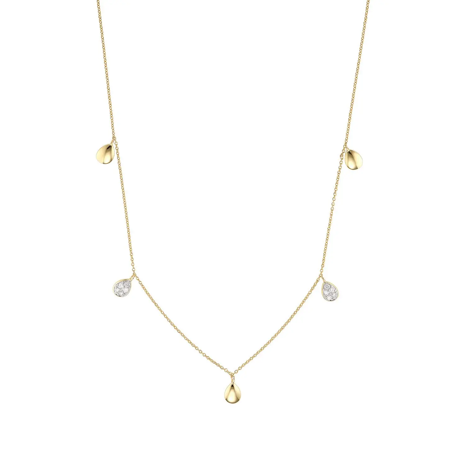 Lab Grown Diamond Collier Gelbgold 585/- im Brillantschliff zus. ca. 0,16ct.