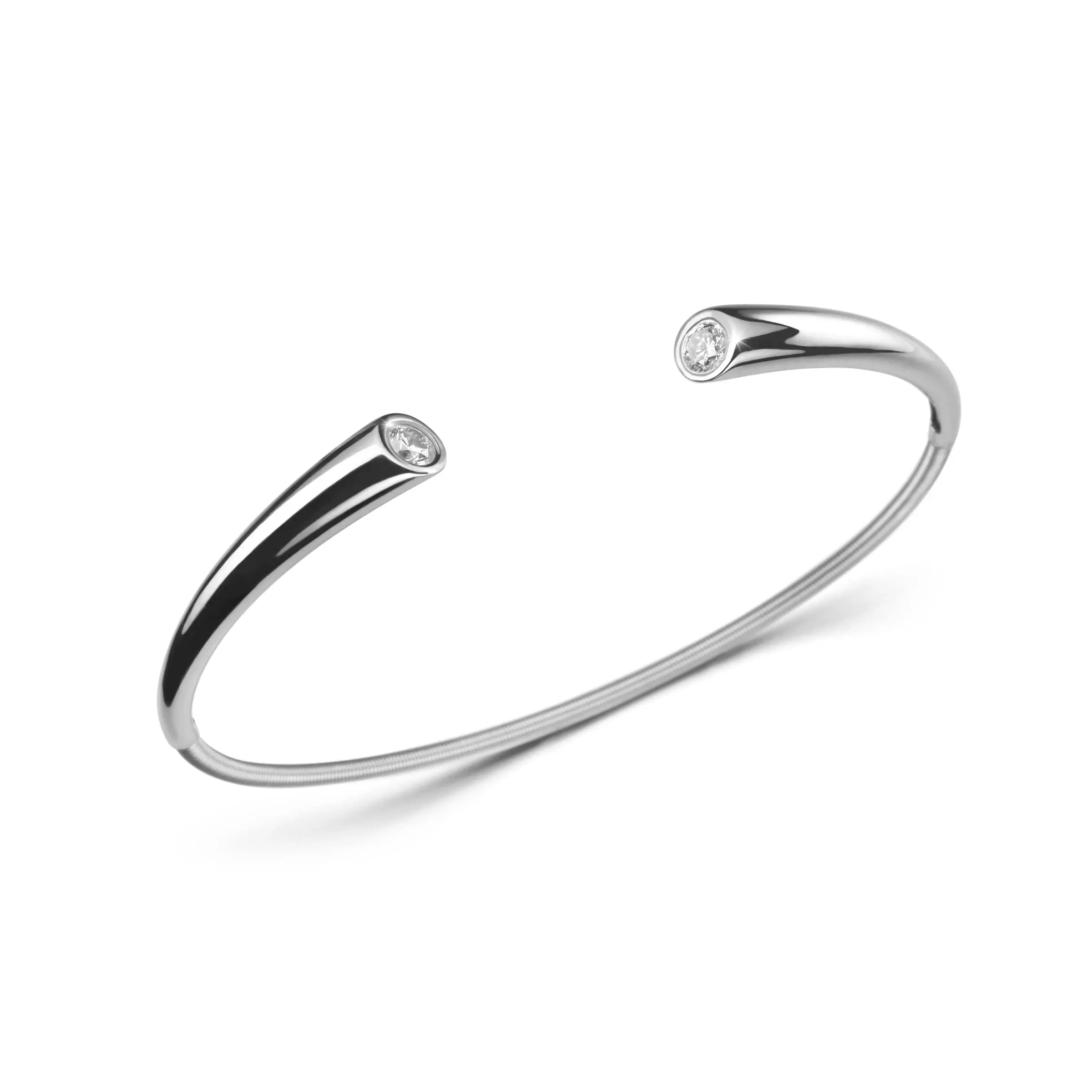 Armspange DIALOG Weißgold 750/- mit 2 Brillanten zus. 0,30ct.