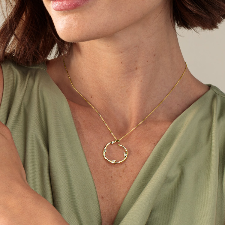 Brillant Collier "Untamed Rose" Gelbgold 585/-