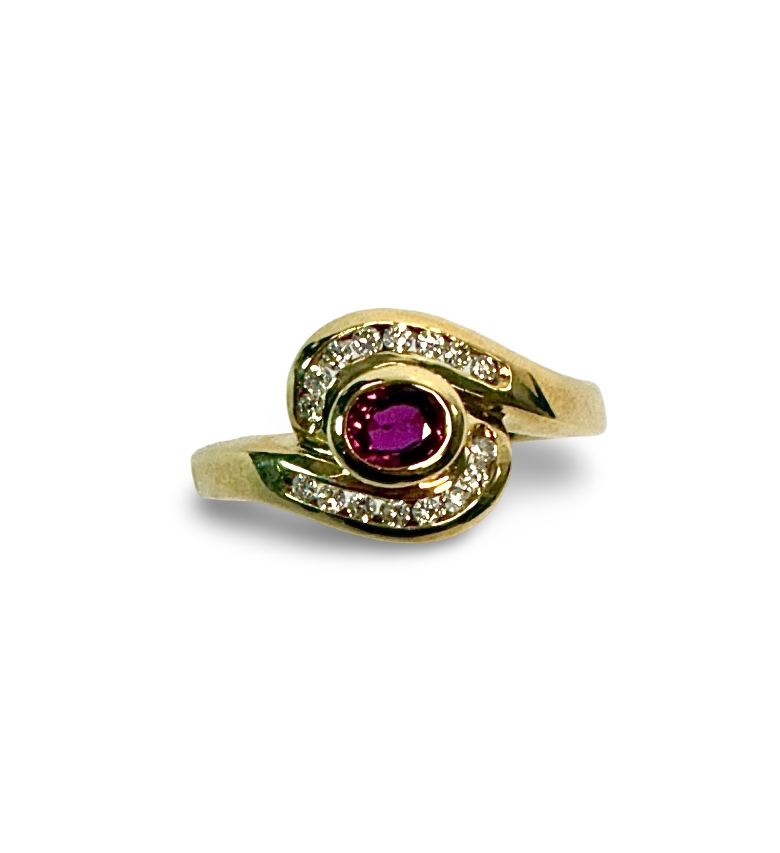 Rubin Brillant Ring - Gold 750 - RW 55 - Privatbesitz