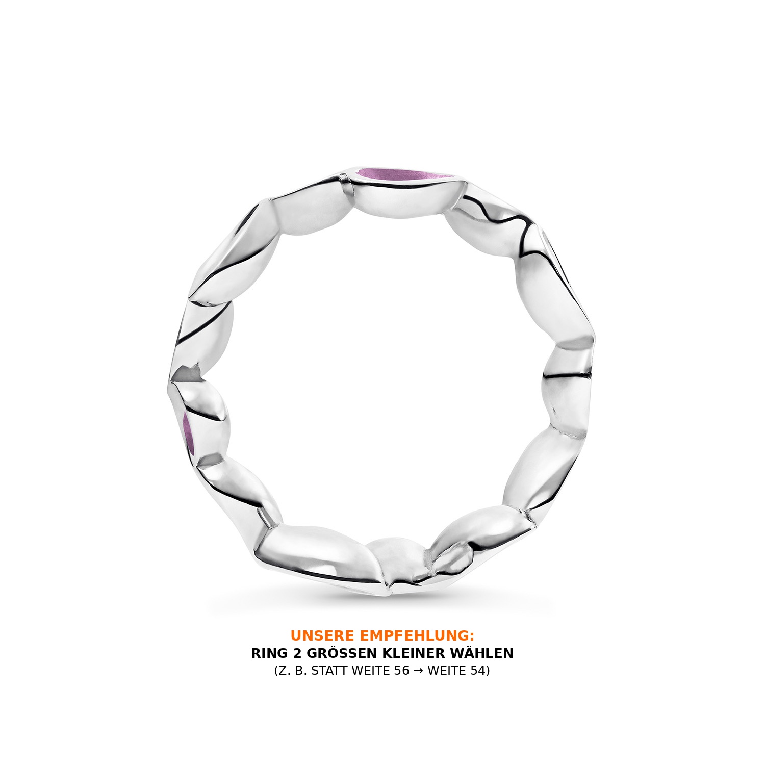 Ring FARBENFROH Sterlingsilber mit Emaille - Lila