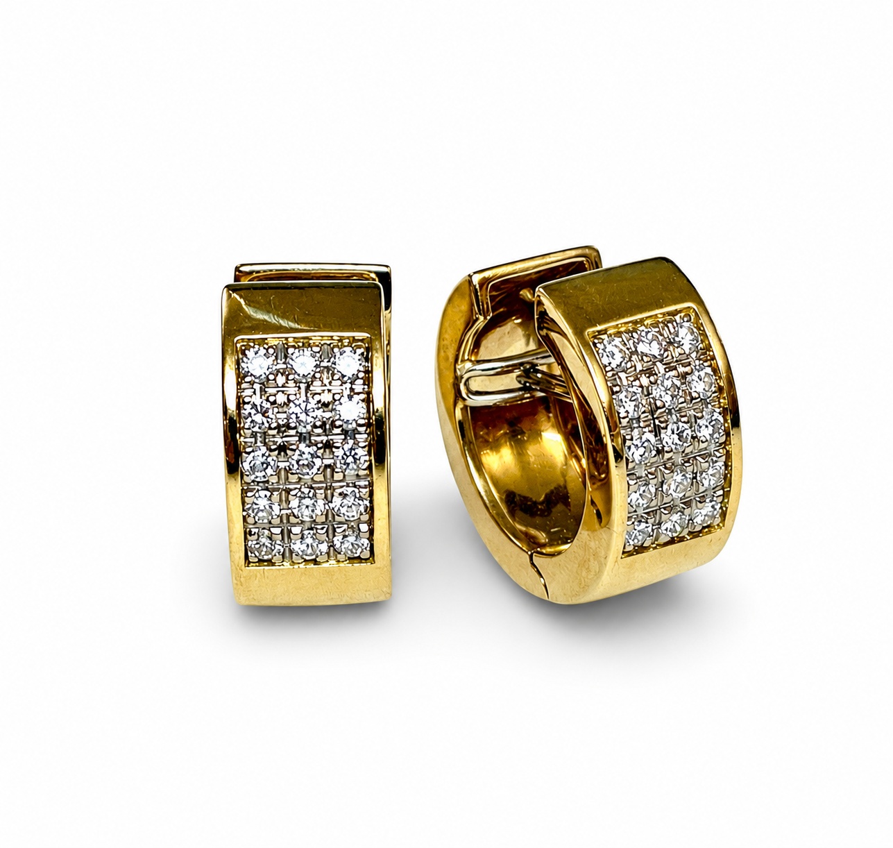Brillantcreolen - Gold Weißgold 750 - Privatbesitz