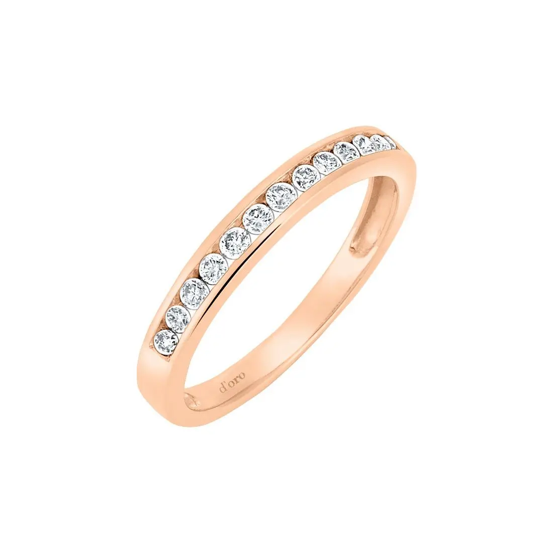 Memoire Ring Roségold 585/- Brillanten 0,25 ct.