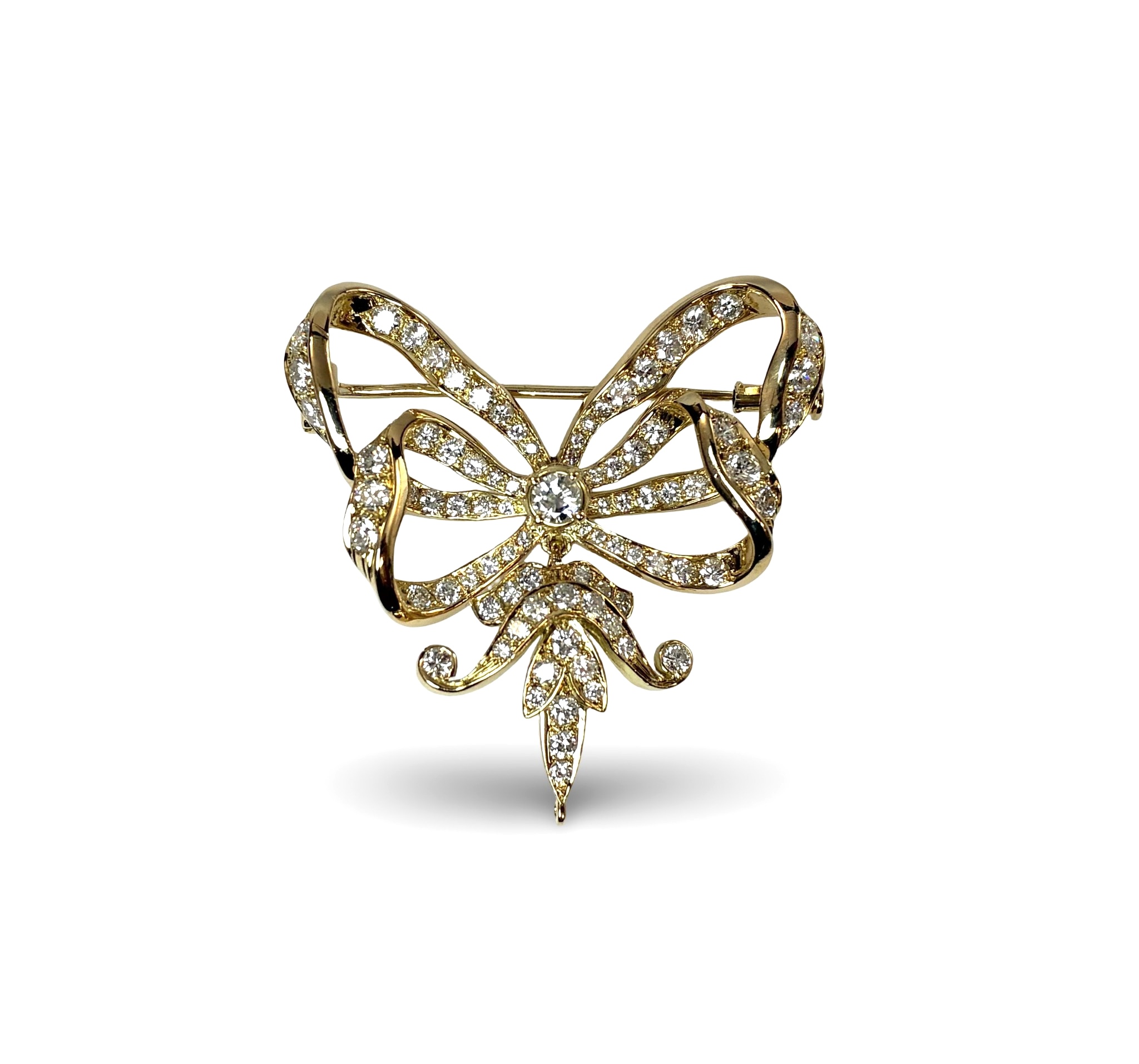 Brillant Brosche - Gold 750 - ca. 43x43mm - Privatbesitz