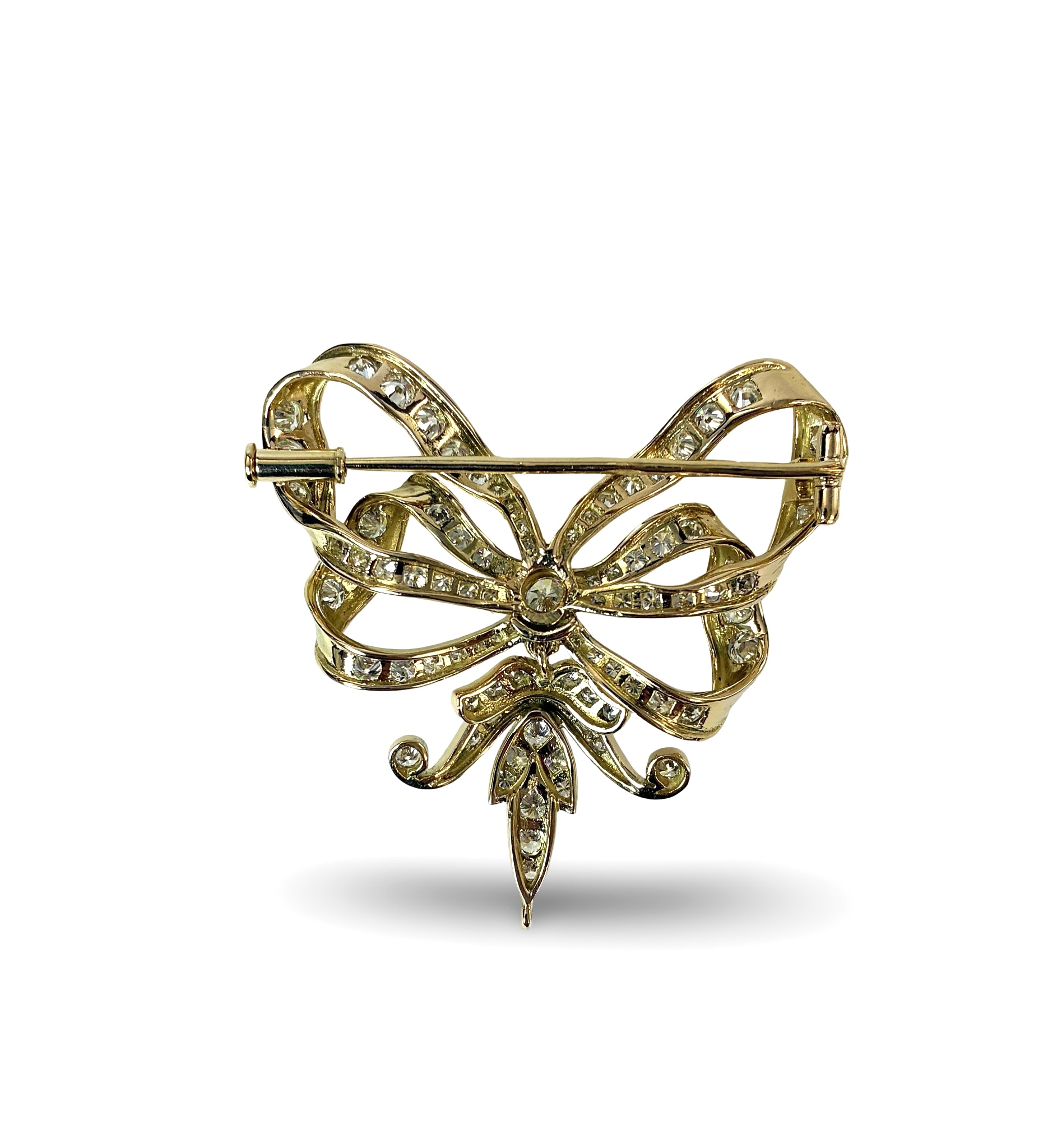 Brillant Brosche - Gold 750 - ca. 43x43mm - Privatbesitz
