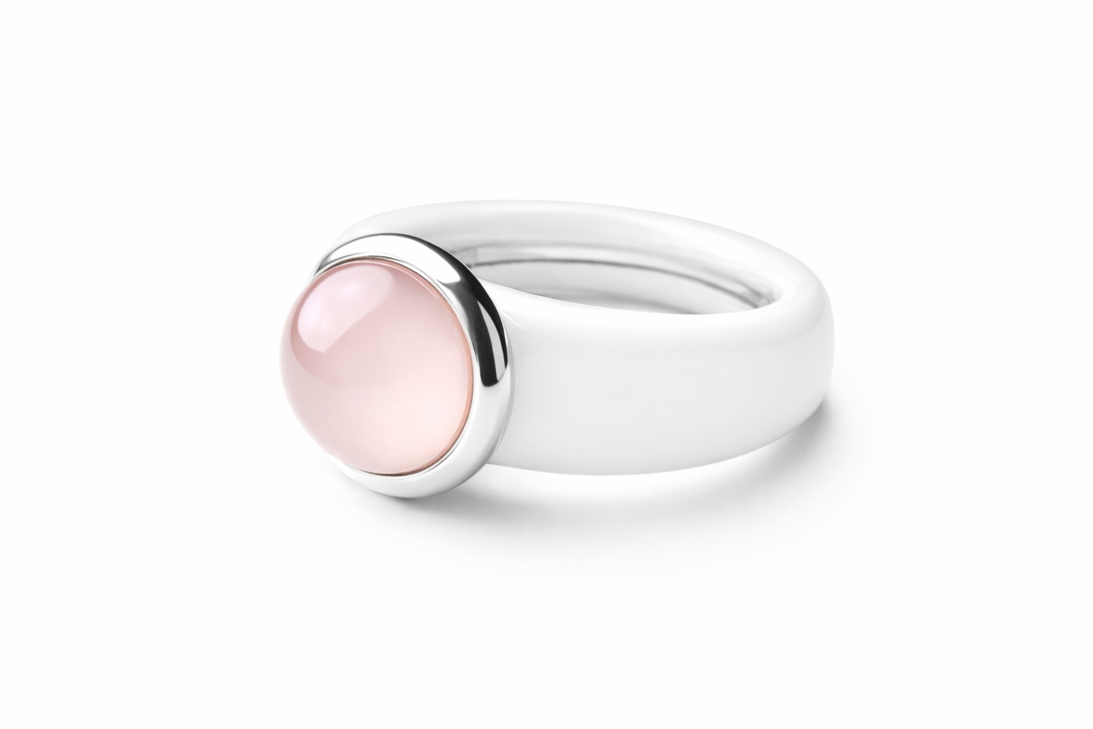 Charlotte Kopf CABOCHON CLASSIC Sterlingsilber mit Rosenquarz