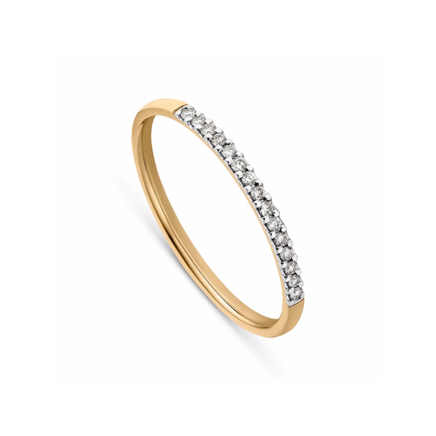 Memoire Ring Rosegold 585/-mit Brillanten zus. 0,10ct.