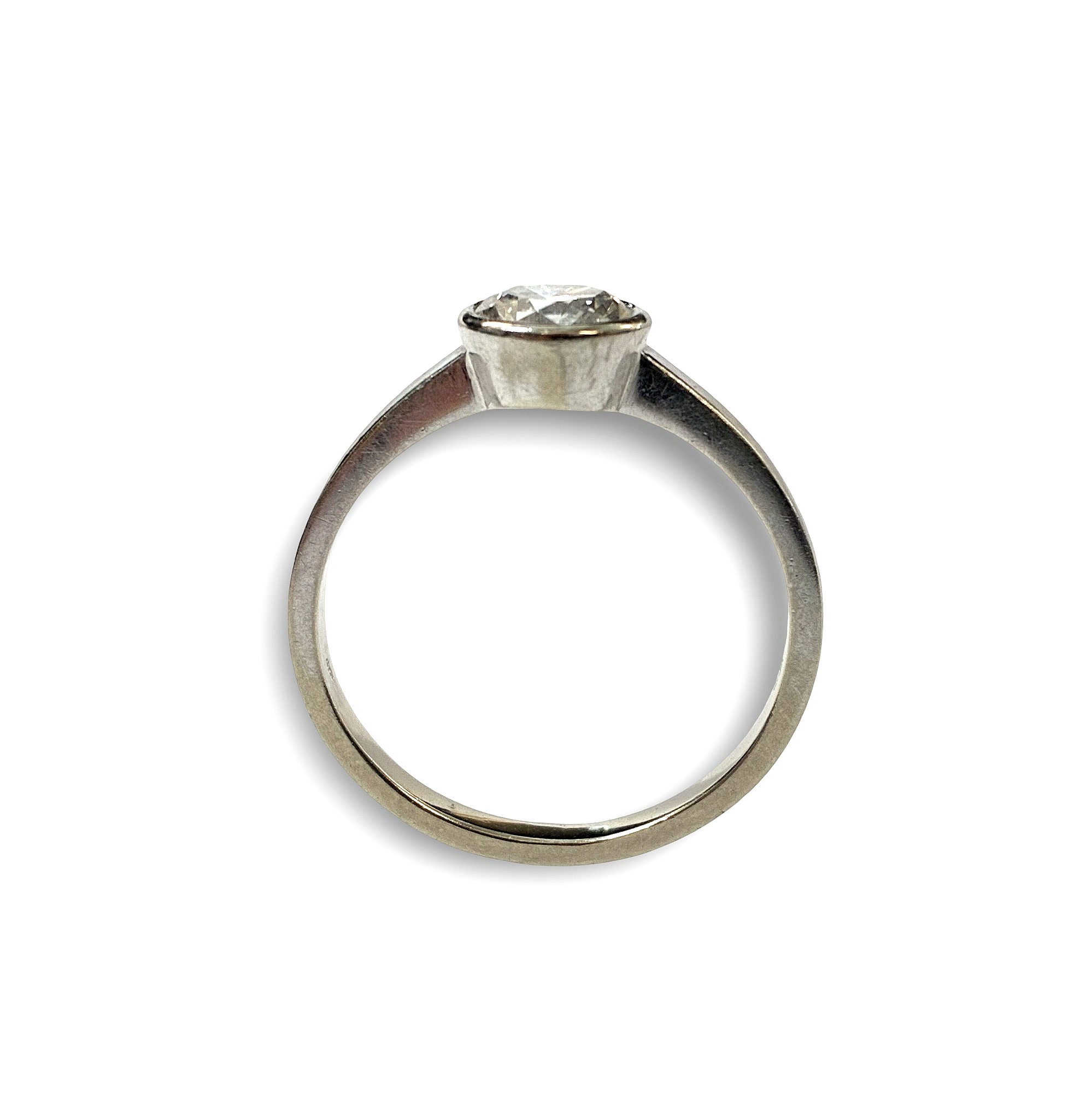 Brillantsolitär Ring - Weißgold 585 - RW 64 - Privatbesitz