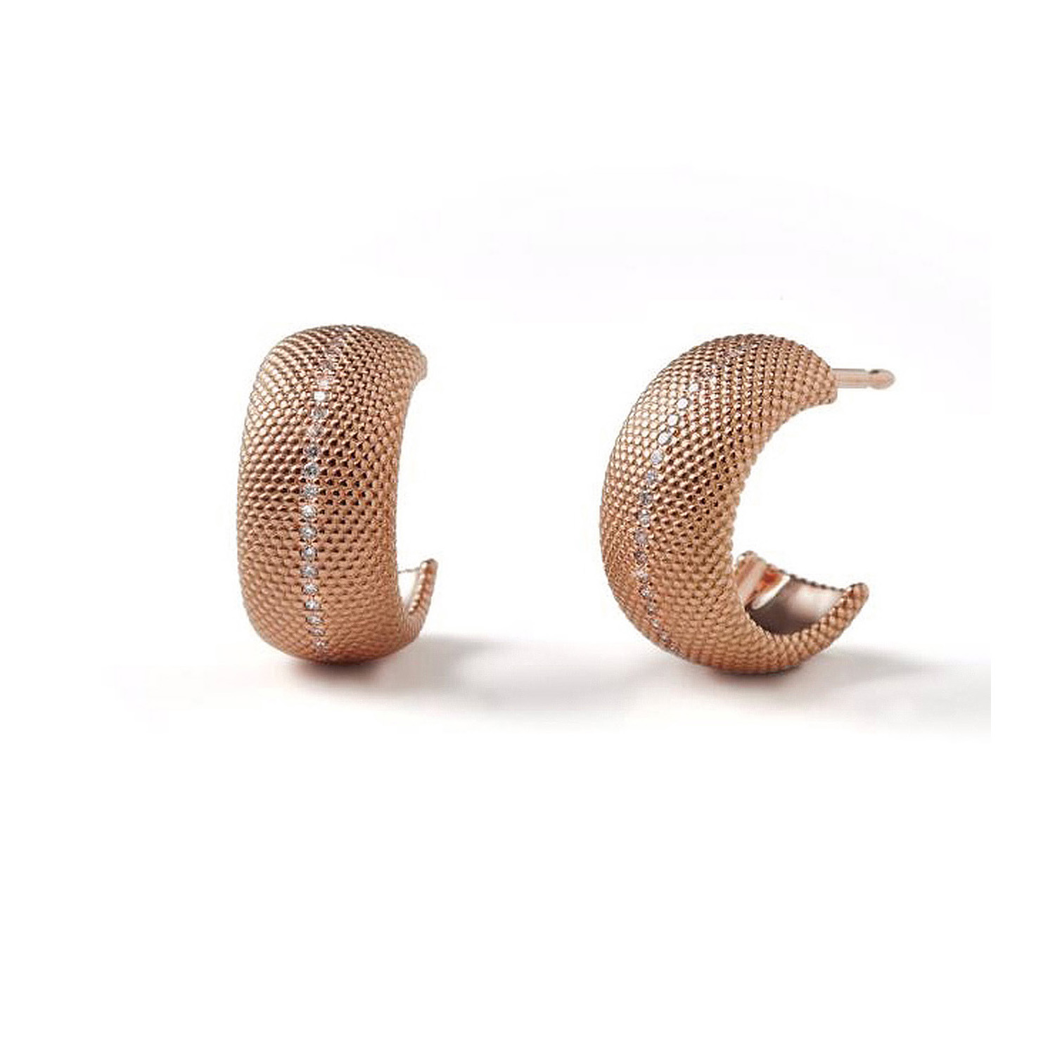 Creole AURUM kugelig Rotgold 585/- mit Brillanten