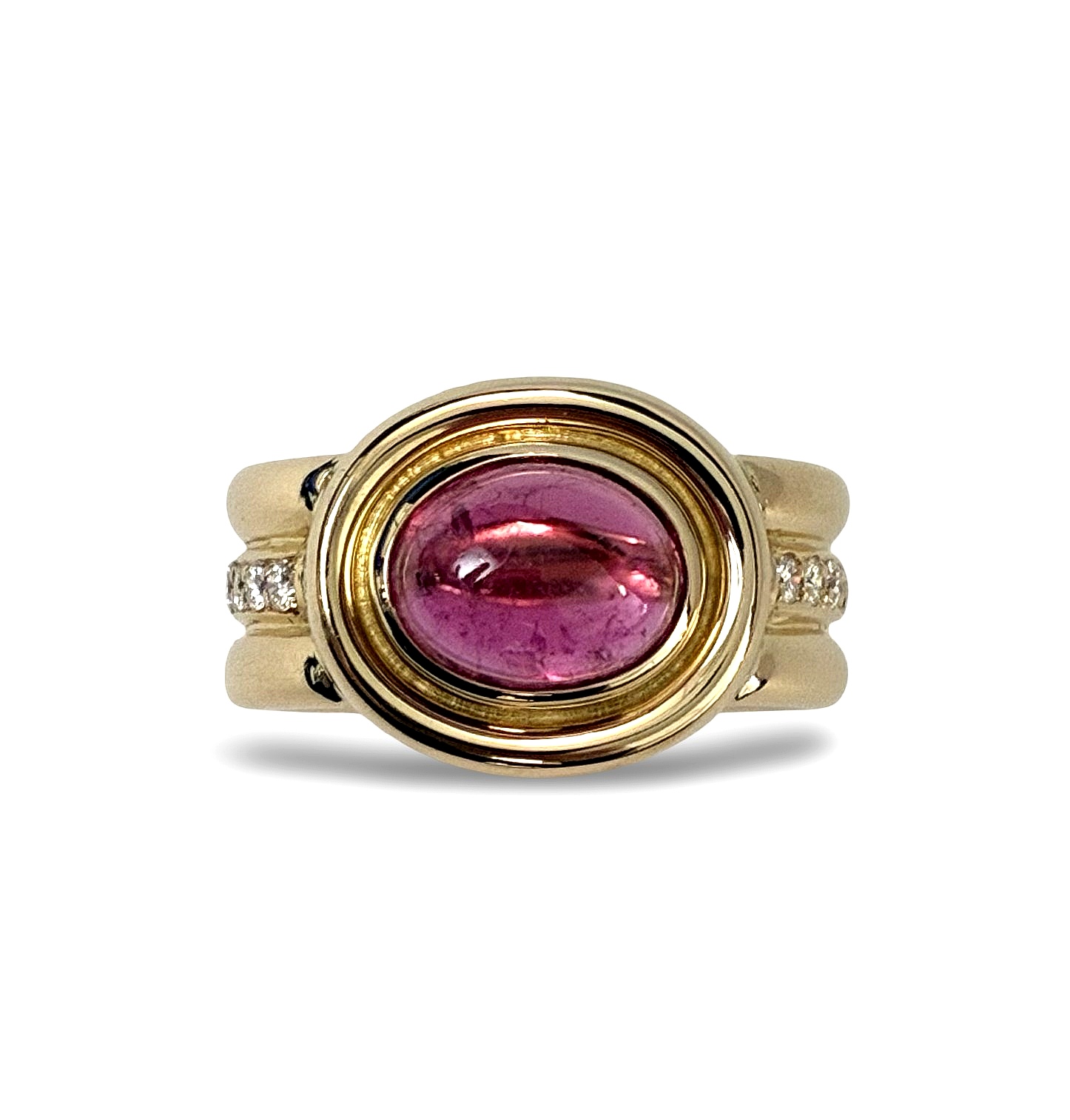 Brillant Rubellit Ring - Gold 750 - RW 56 - Privatbesitz