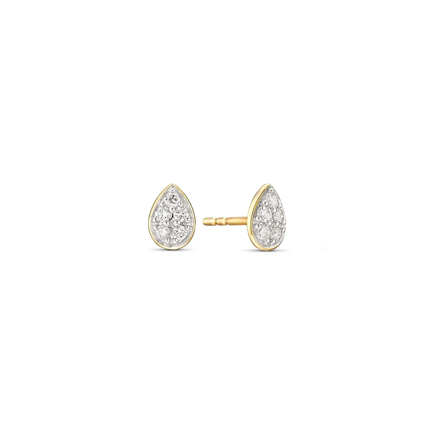 Lab Grown Diamond Ohrstecker Gelbgold 585/- im Brillantschliff zus. ca. 0,16 ct.