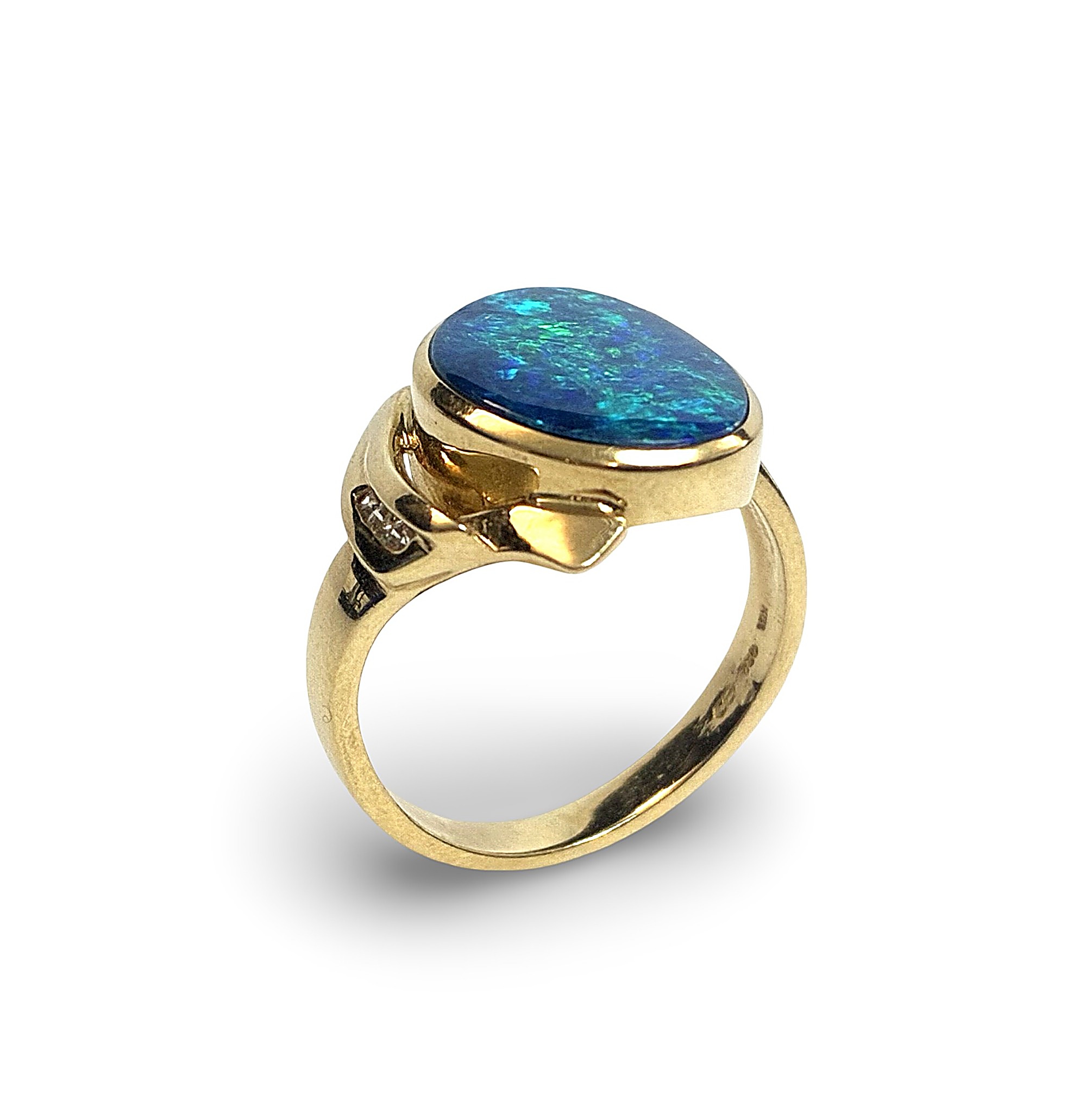 Opal Brillant Ring - Gold 750 - RW 54 - Privatbesitz