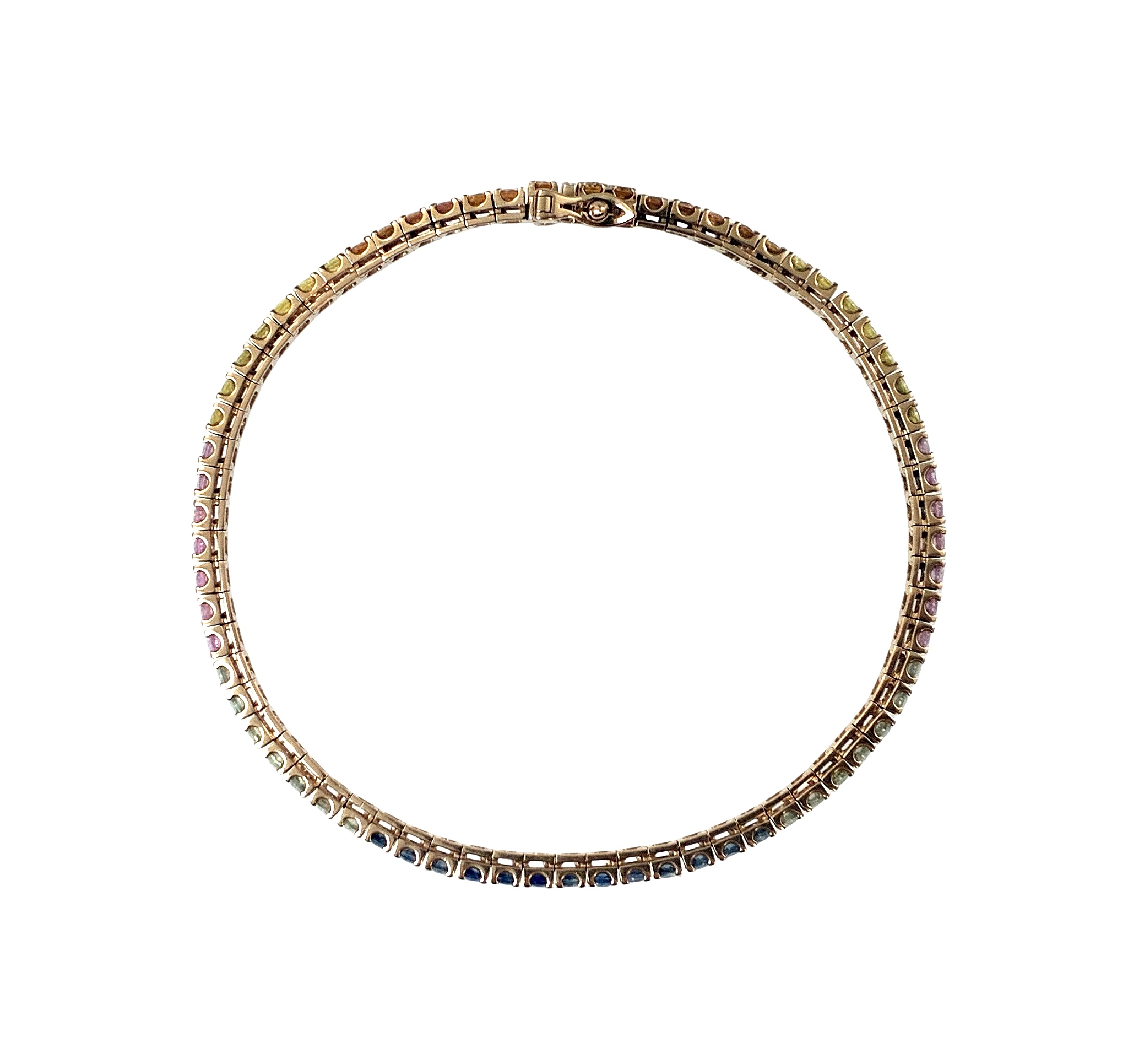 Armkette mit verschieden Schmucksteinen - Gold 750 - Länge ca. 18,5cm - Rrivatbesitz