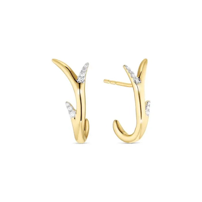 Brillant Ohrstecker "Untamed Rose" Gelbgold 585/-