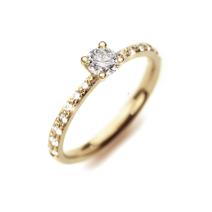 Ring ily PAVÉ 4 Krappen Gelbgold 585/- mit Brillanten
