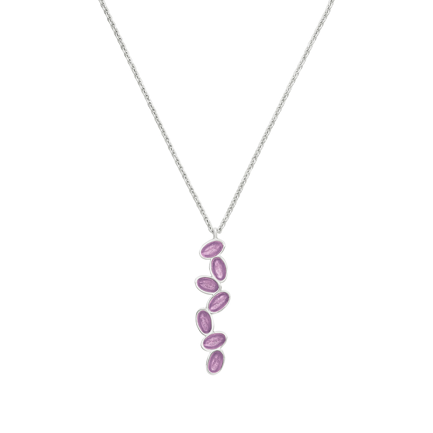 Anhänger FARBENFROH Sterlingsilber mit Emaille - Lila