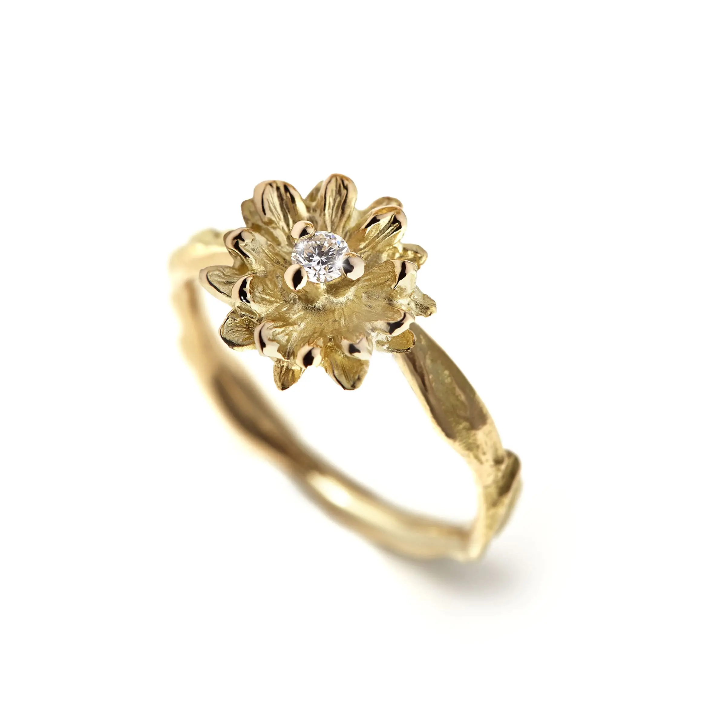 Ring DIAMANTBLÜTE Gänseblume Gelbgold 585/- mit Brillant