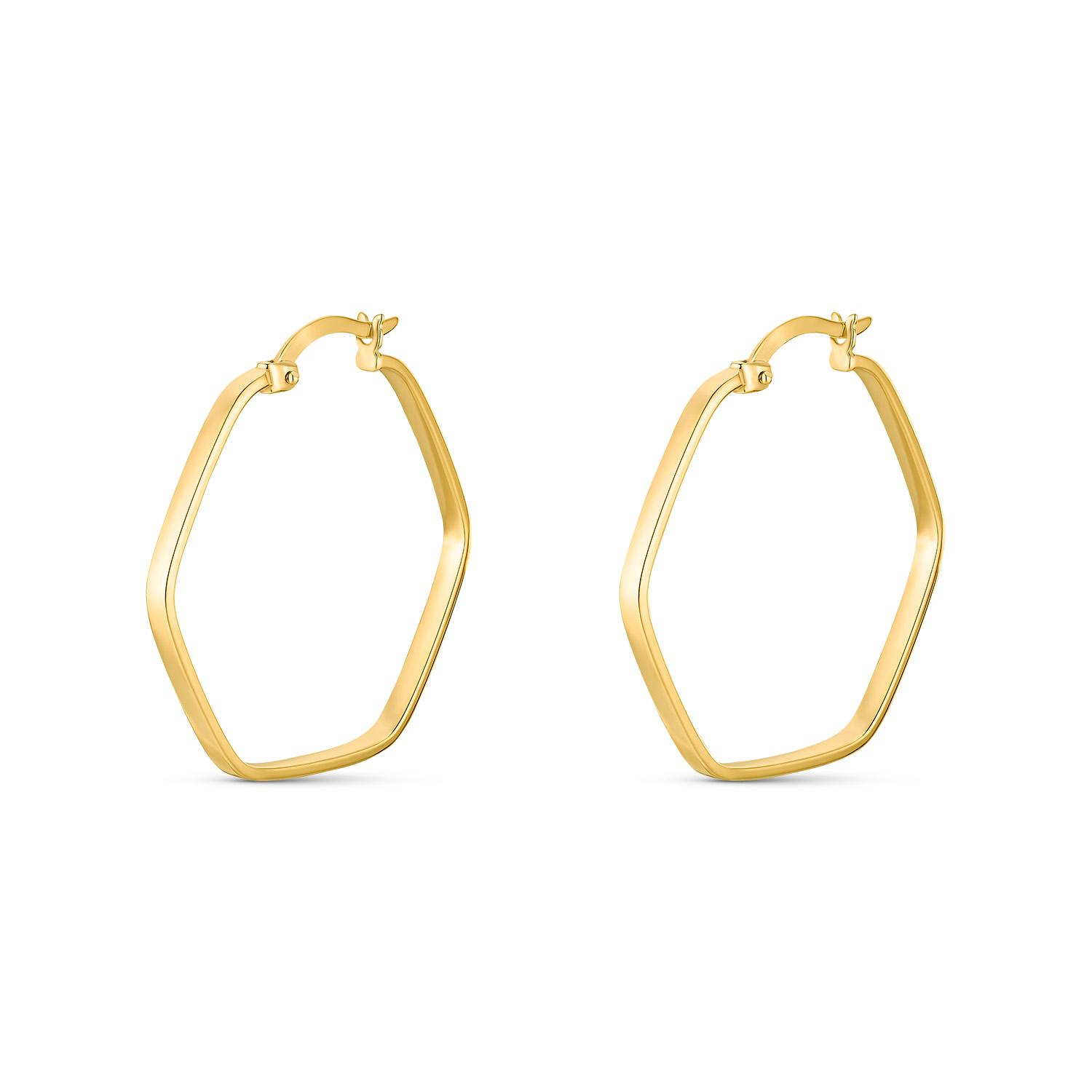 Creolen "hexagon" Gelbgold 585/-