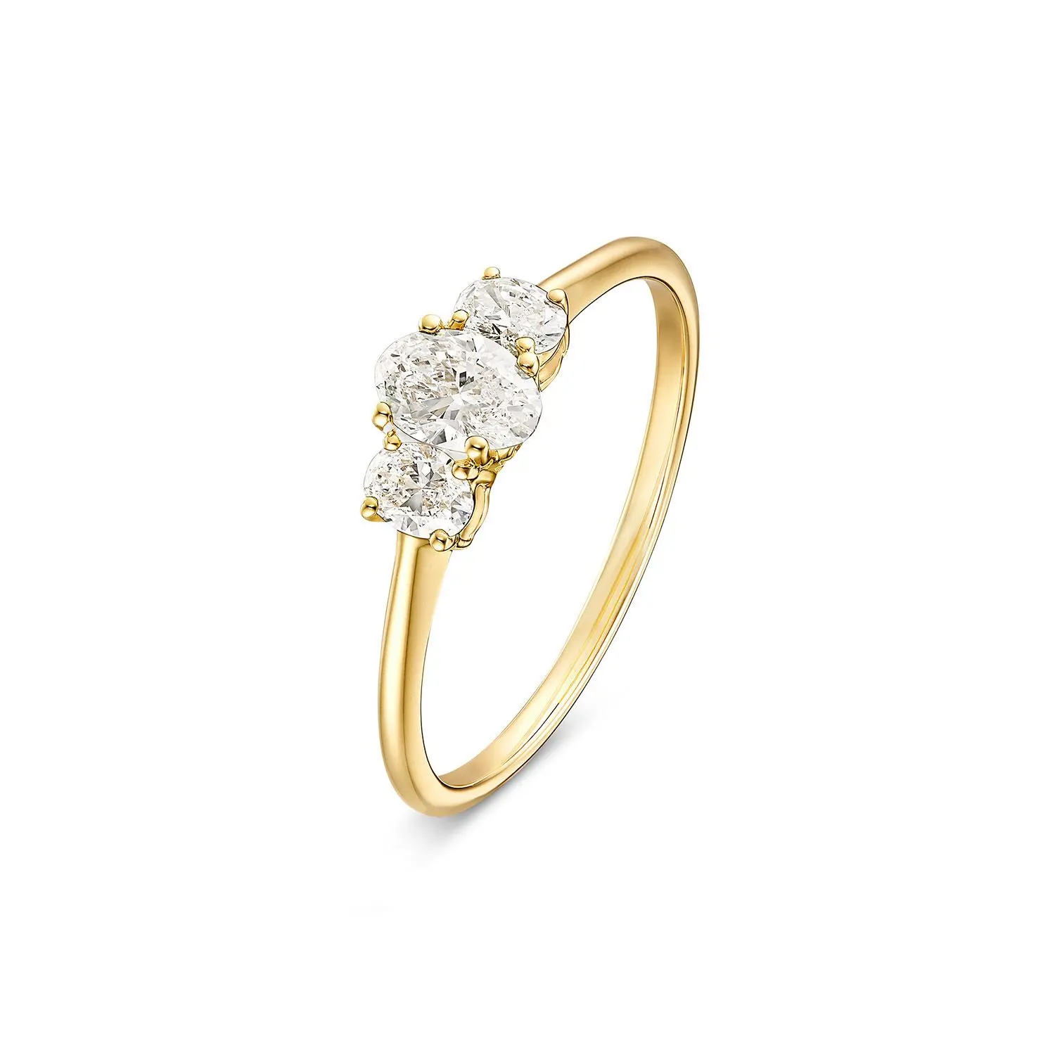 Lab Grown Diamond Ring Gelbgold 585/- im Ovalschliff zus. ca. 0,50ct.