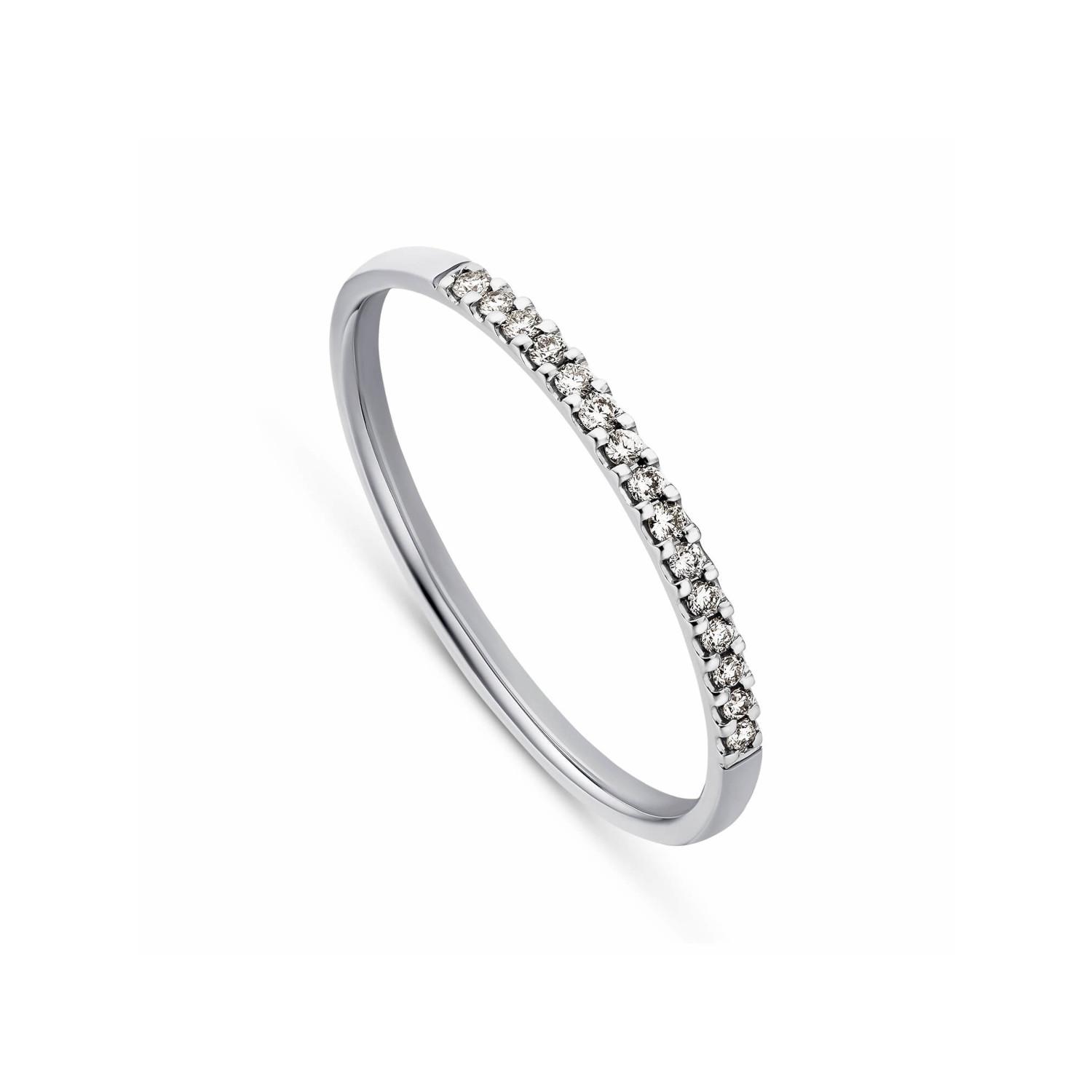 Memoire Ring Weißgold 585/-mit Brillanten zus 0,10ct.