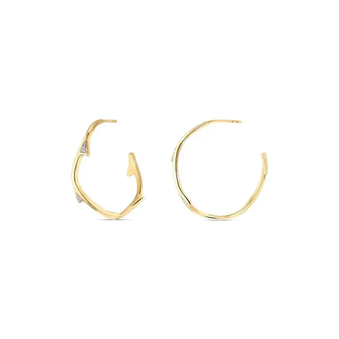 Brillant Creolen mit Stecker "Untamed Rose" Gelbgold 585/-