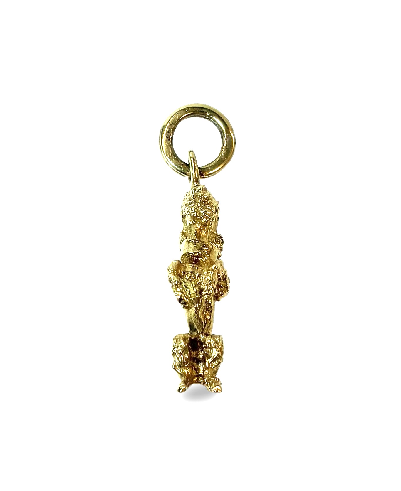 Anhänger "Sitzender Pudel" - Gold 585 - Maße ca. 27x14mm - Privatbesitz