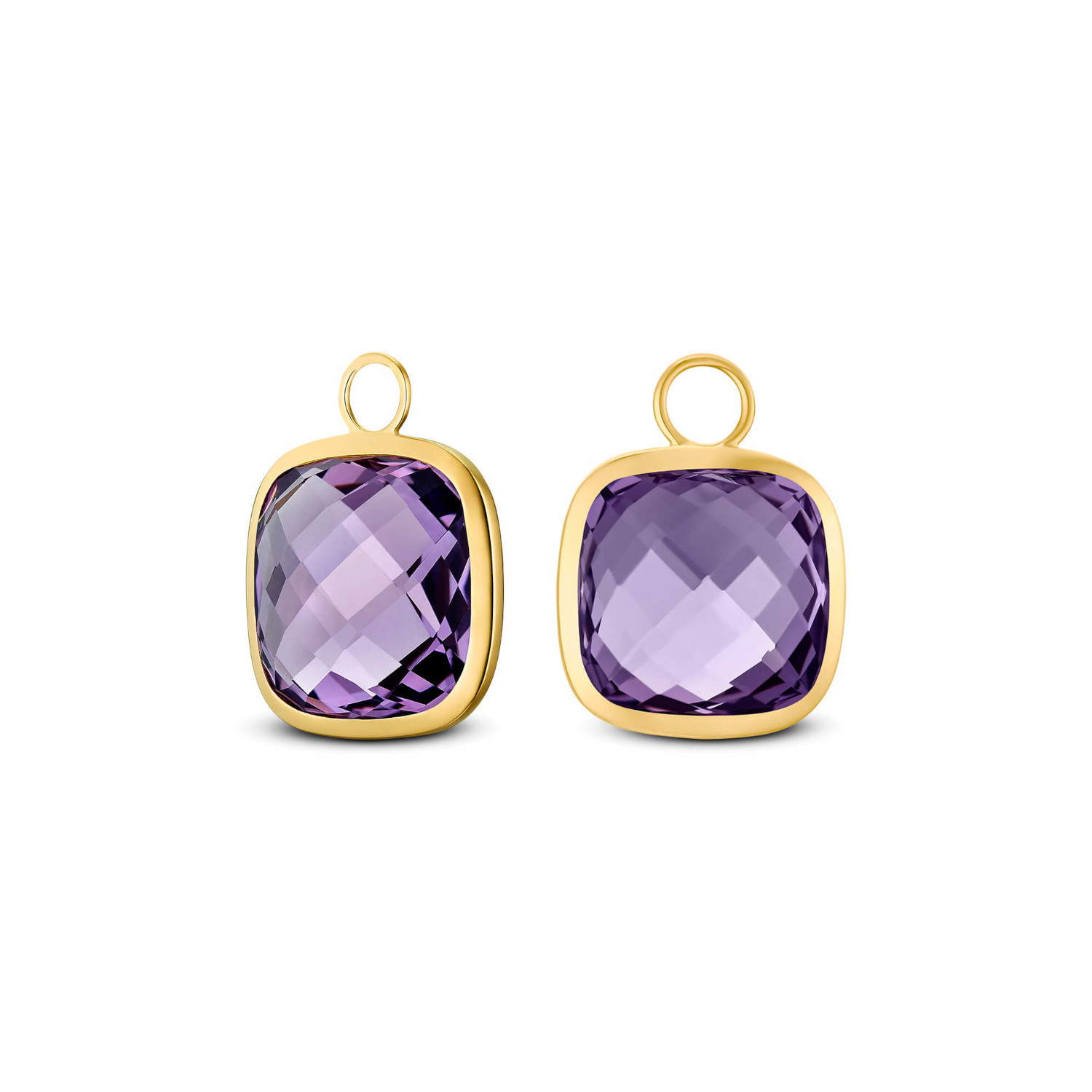 Amethyst Anhänger für Creolen Gelbgold 585/-