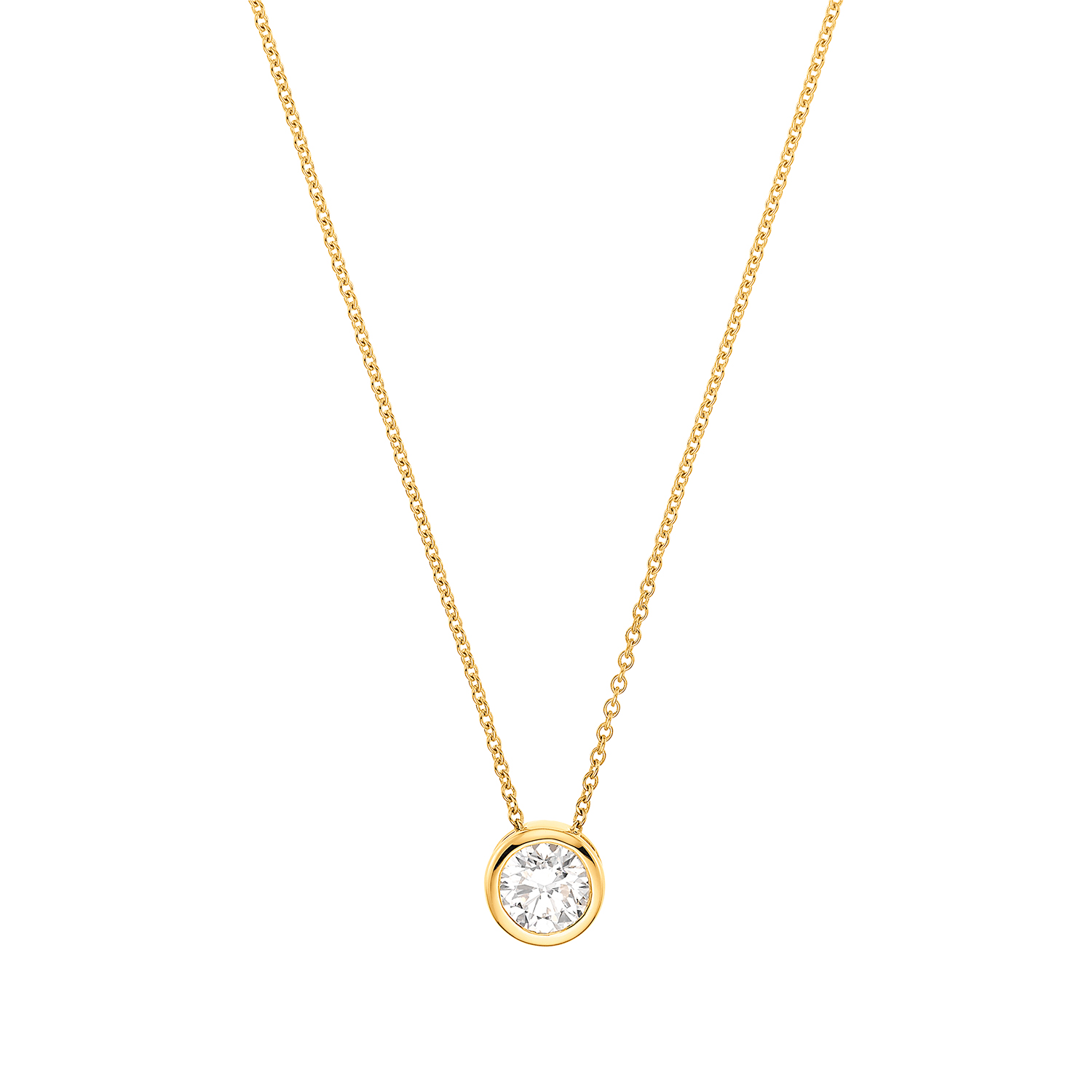 Lab Grown Diamond Collier Gelbgold 585/-