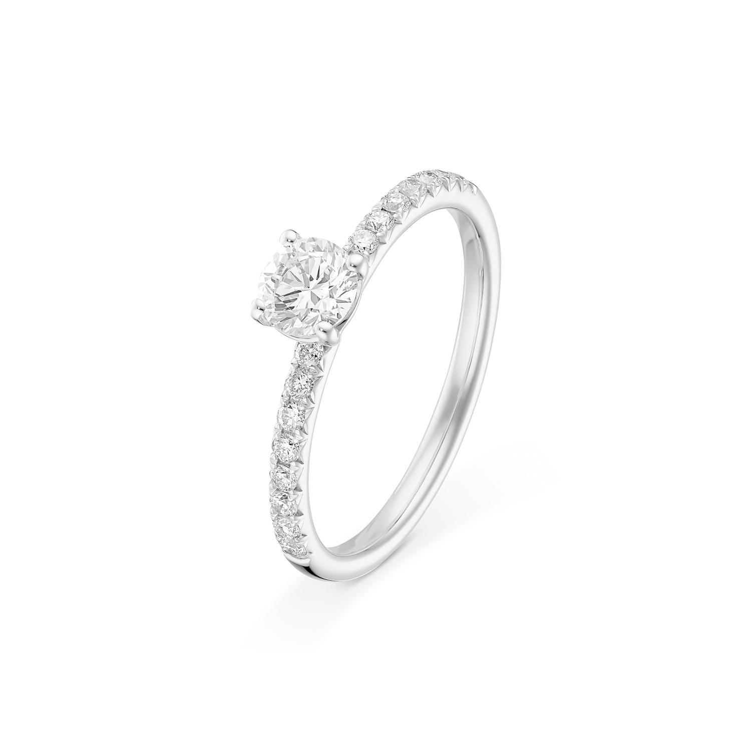 Lab Grown Diamond Ring Weißgold 585/- im Brillantschliff zus. 0,74 ct.