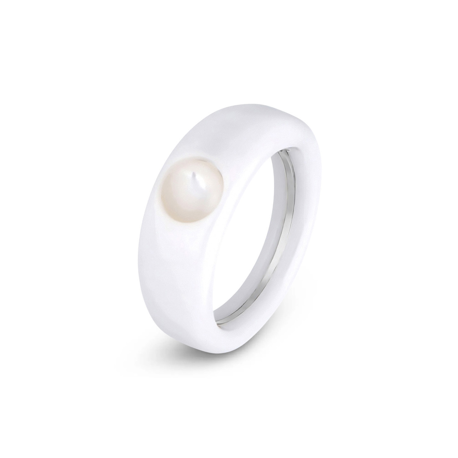 Charlotte TOUCH Ring White Keramik