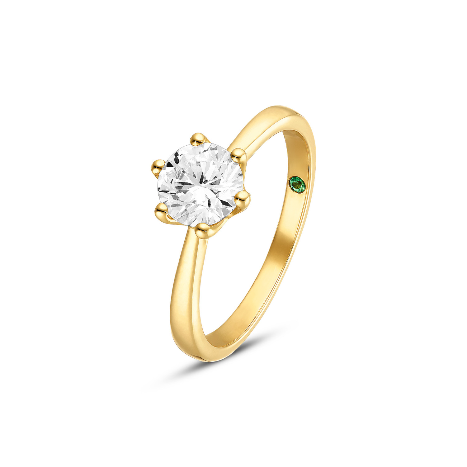 Lab Grown Diamond Solitär Ring Gelbgold 585/- im Brillantschliff 1,00 ct