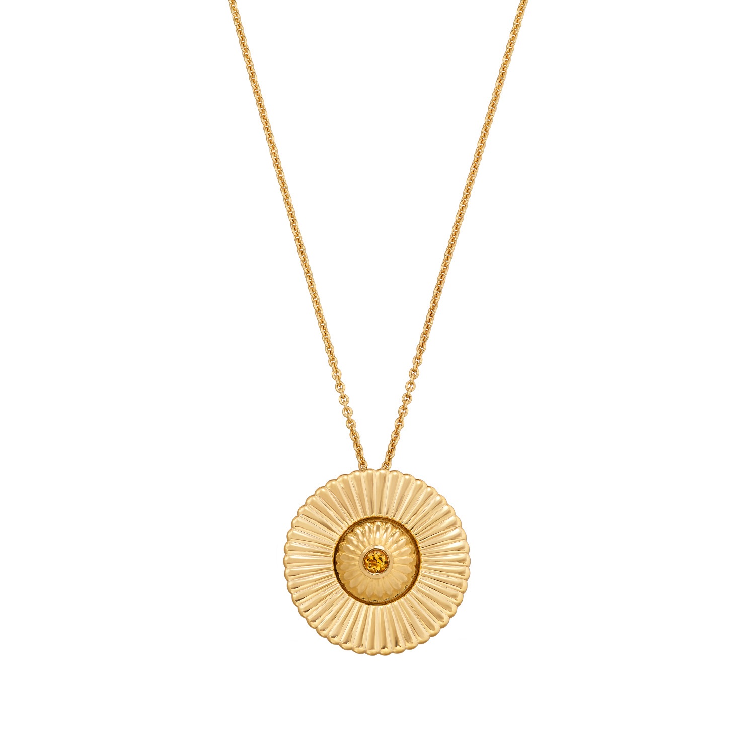 Charlotte Scheibe SUN ø32mm Sterlingsilber Gelbgold 585/- vergoldet