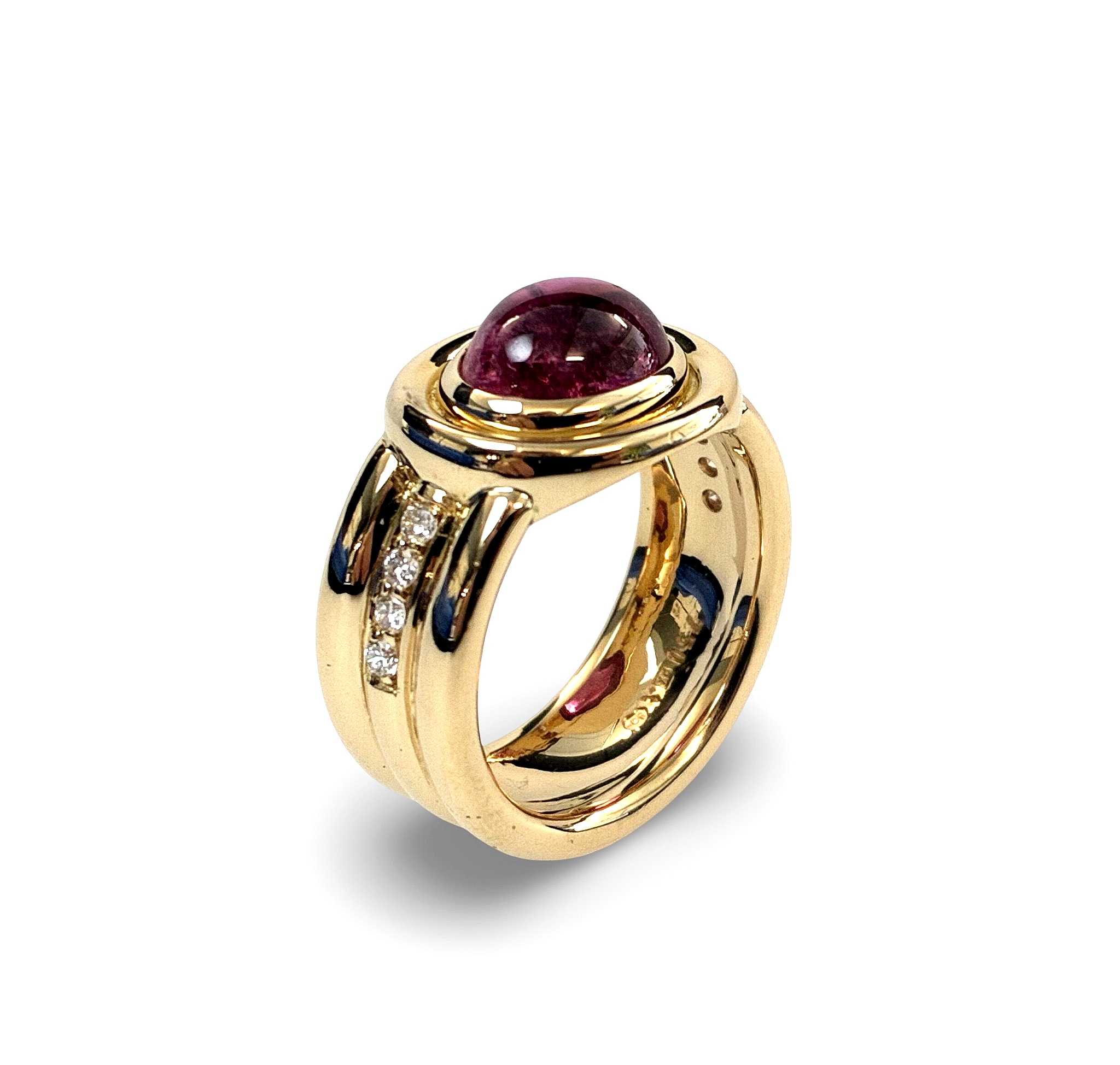Brillant Rubellit Ring - Gold 750 - RW 56 - Privatbesitz